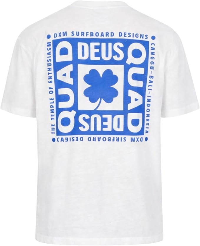 T-SHIRT QUADRIFOGLIO IN COTONE BIANCO VINTAGE