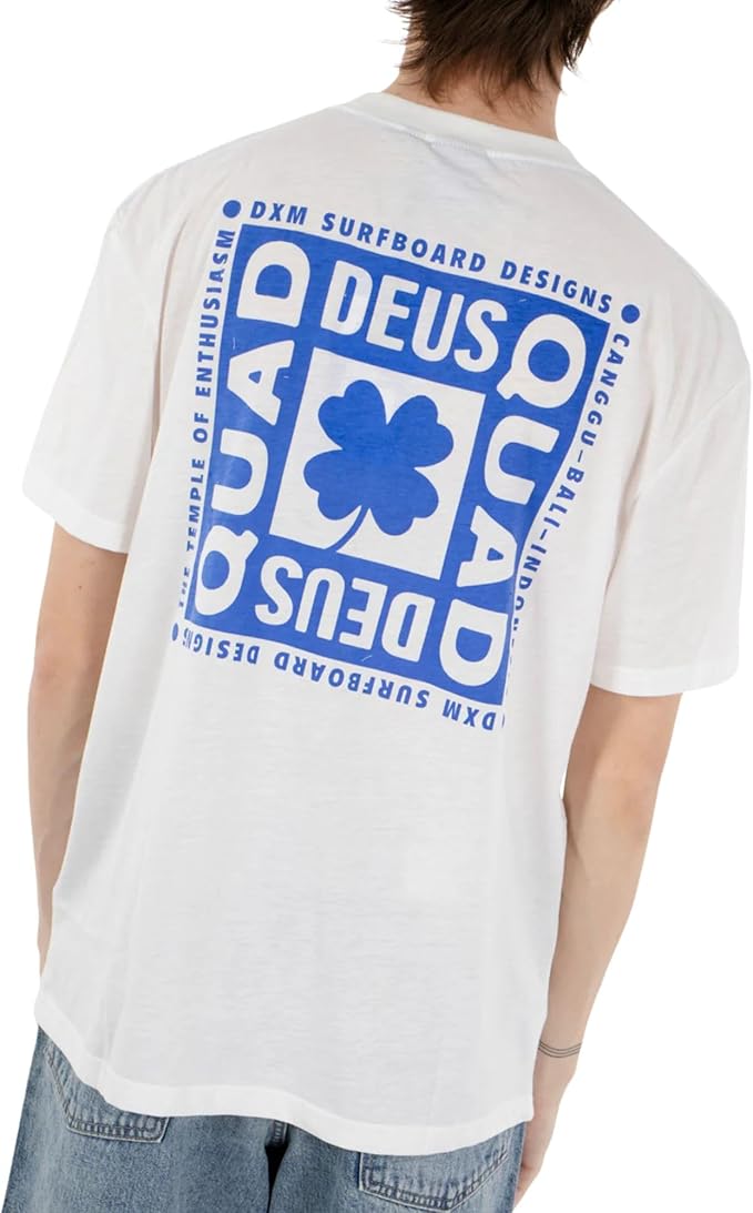 T-SHIRT QUADRIFOGLIO IN COTONE BIANCO VINTAGE