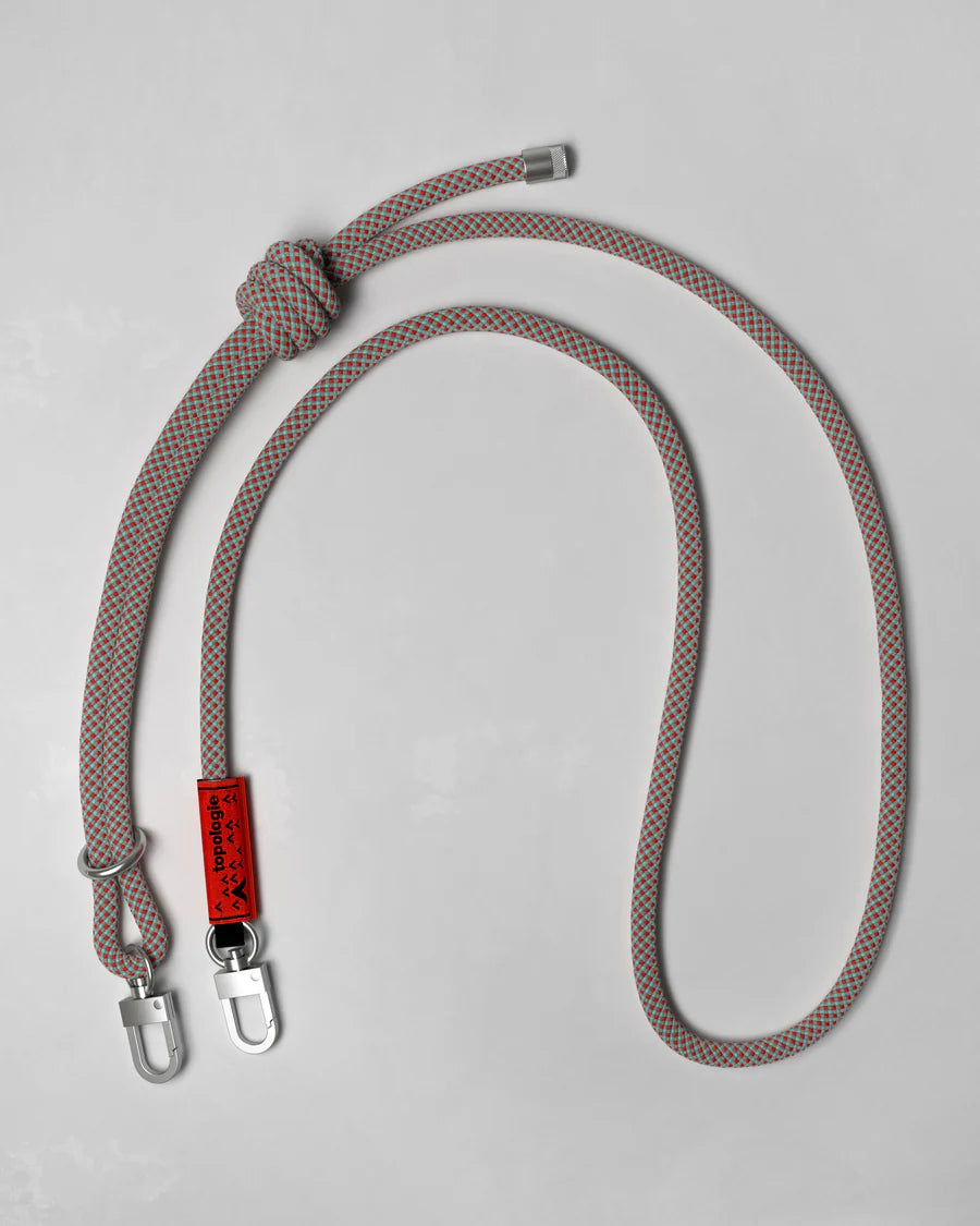 TOPOLOGIE - 8.0MM ROPE STRAP GREY / RED / BLUE LATTICE