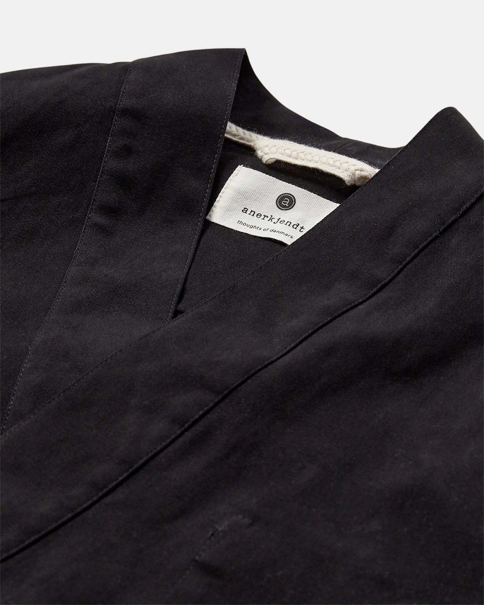 OVERSHIRT KIMONO IN COTONE NERO CAVIALE