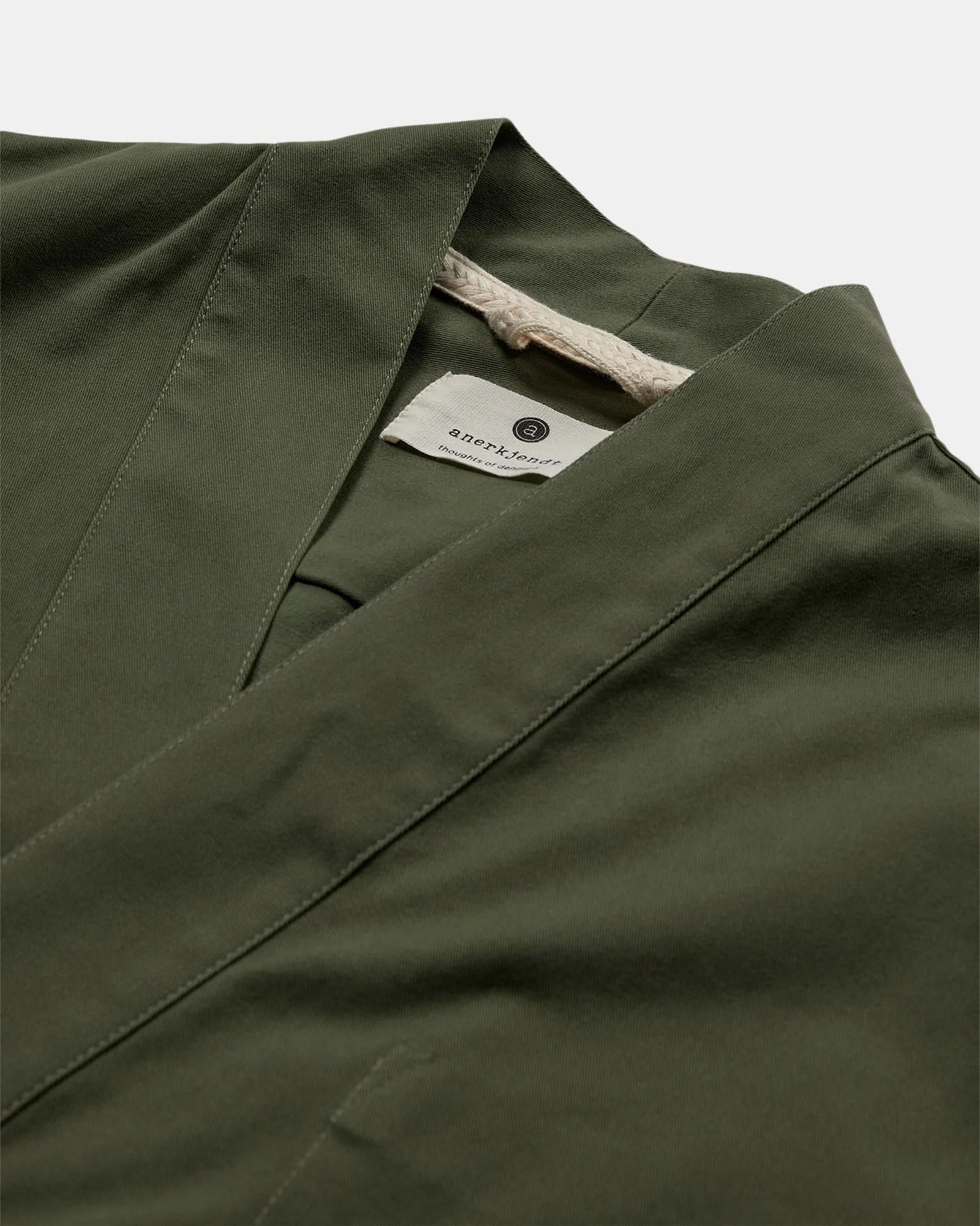 OVERSHIRT KIMONO IN COTONE VERDE OLIVA