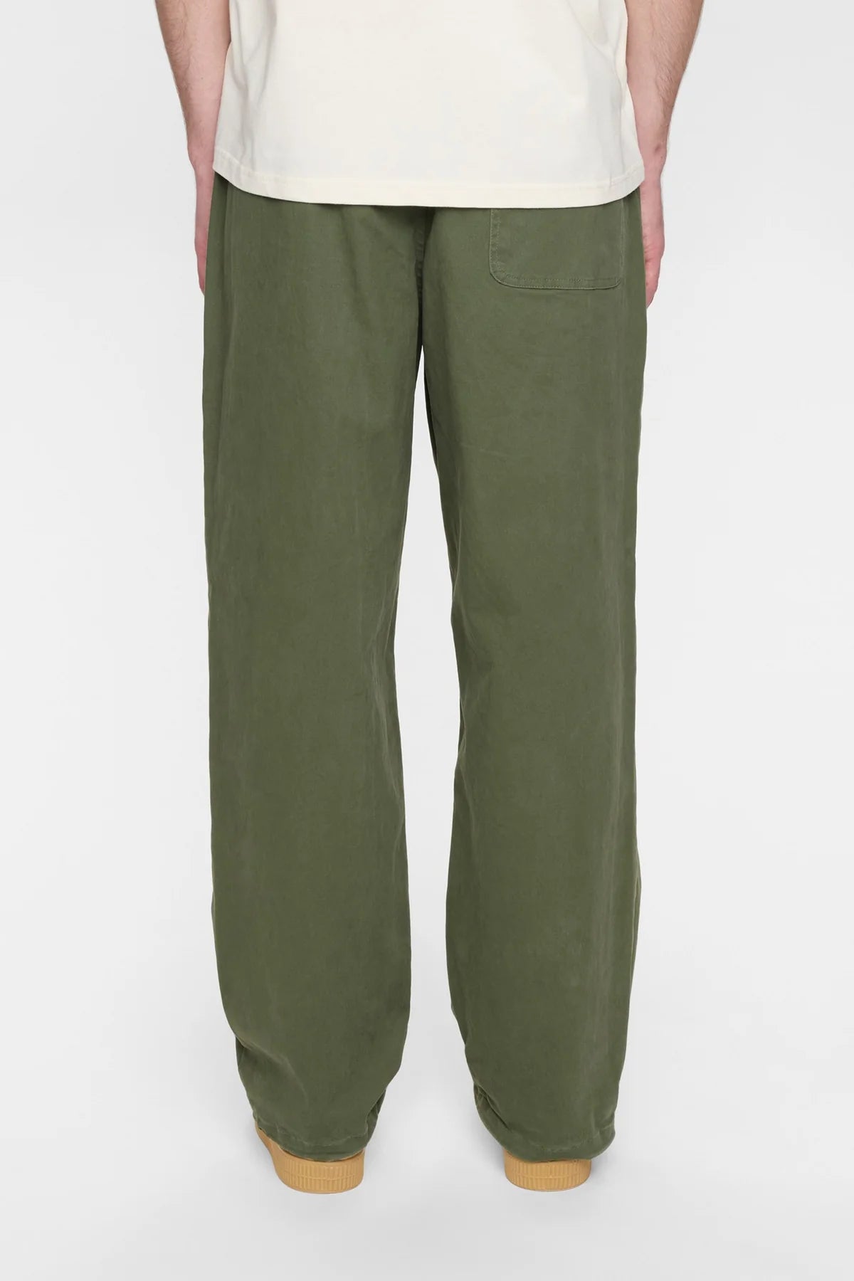 PANTALONI IN COTONE VERDE OLIVA