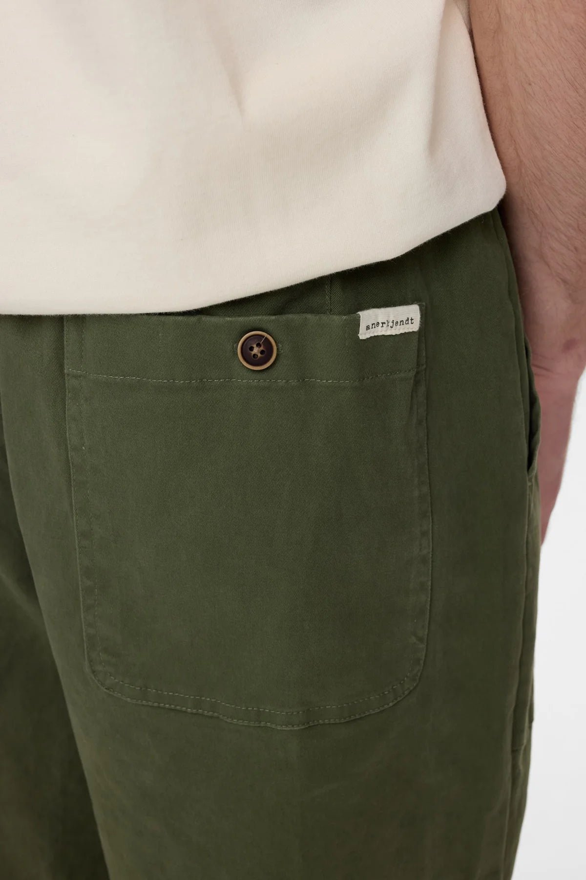 PANTALONI IN COTONE VERDE OLIVA