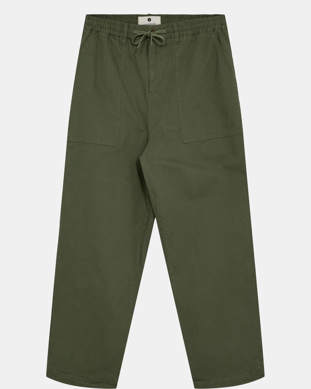 PANTALONI IN COTONE VERDE OLIVA
