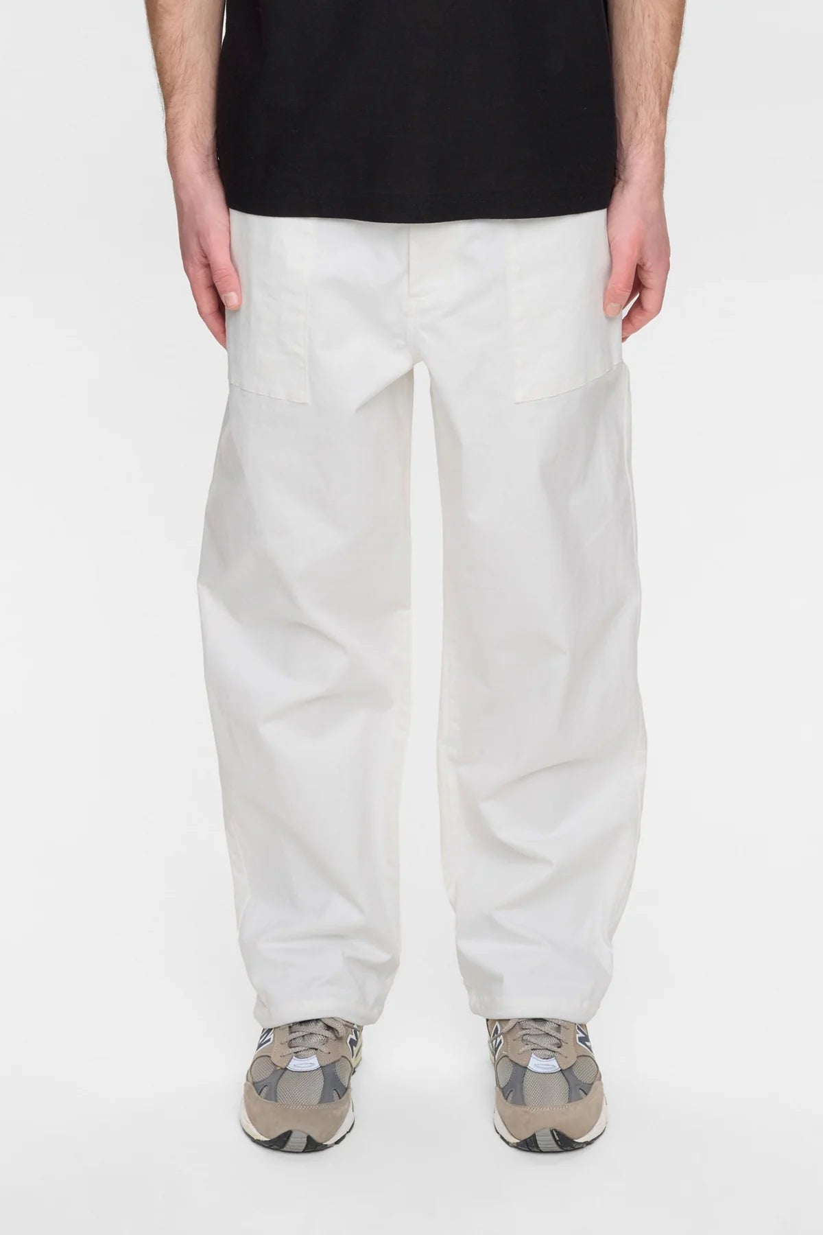 PANTALONI IN COTONE ECRU
