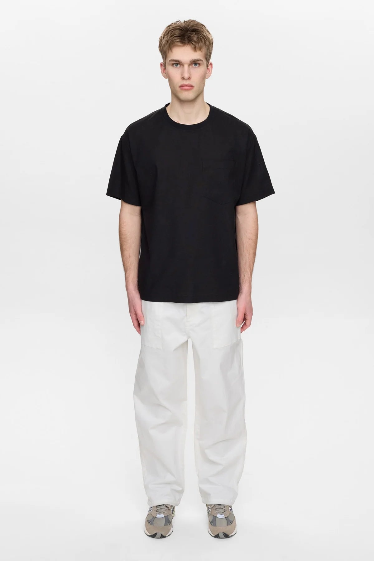 PANTALONI IN COTONE ECRU