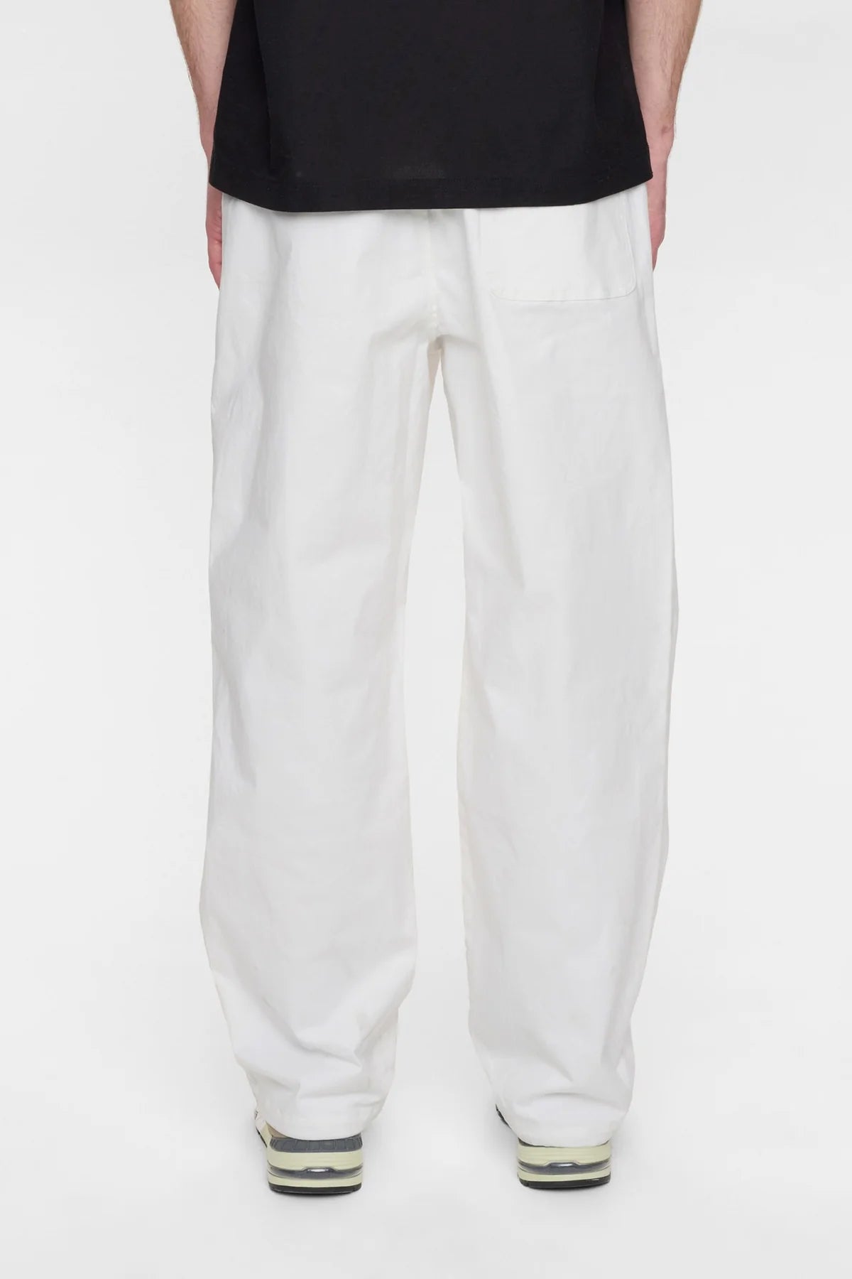 PANTALONI IN COTONE ECRU