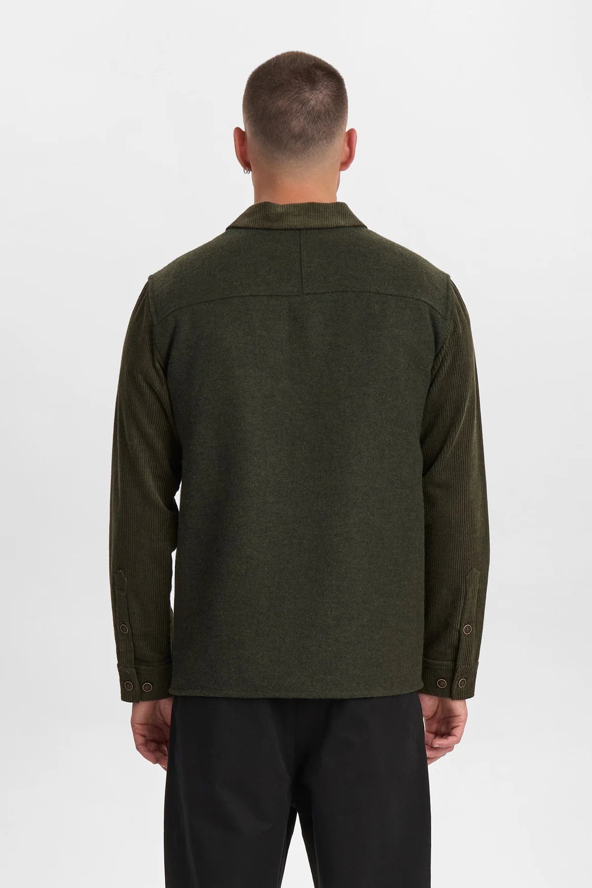 OVERSHIRT IN LANA COTTA E VELLUTO