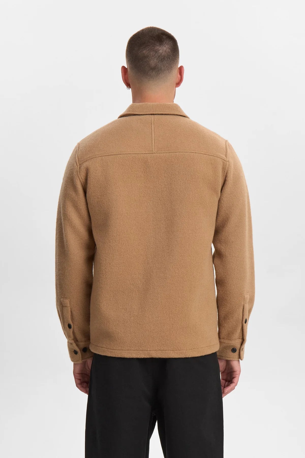 OVERSHIRT IN LANA COTTA CAMMELLO