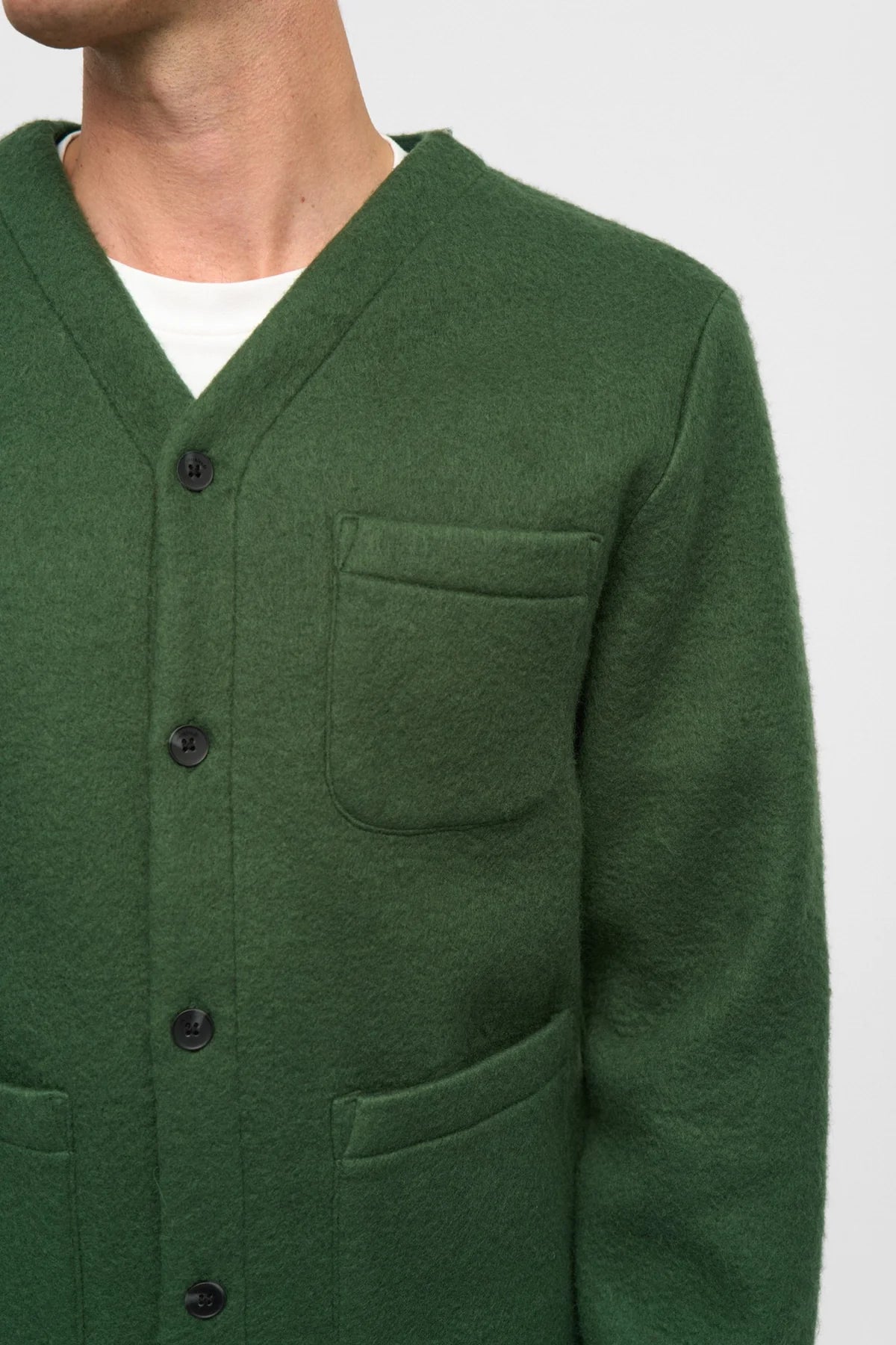 OVERSHIRT IN LANA VERDE