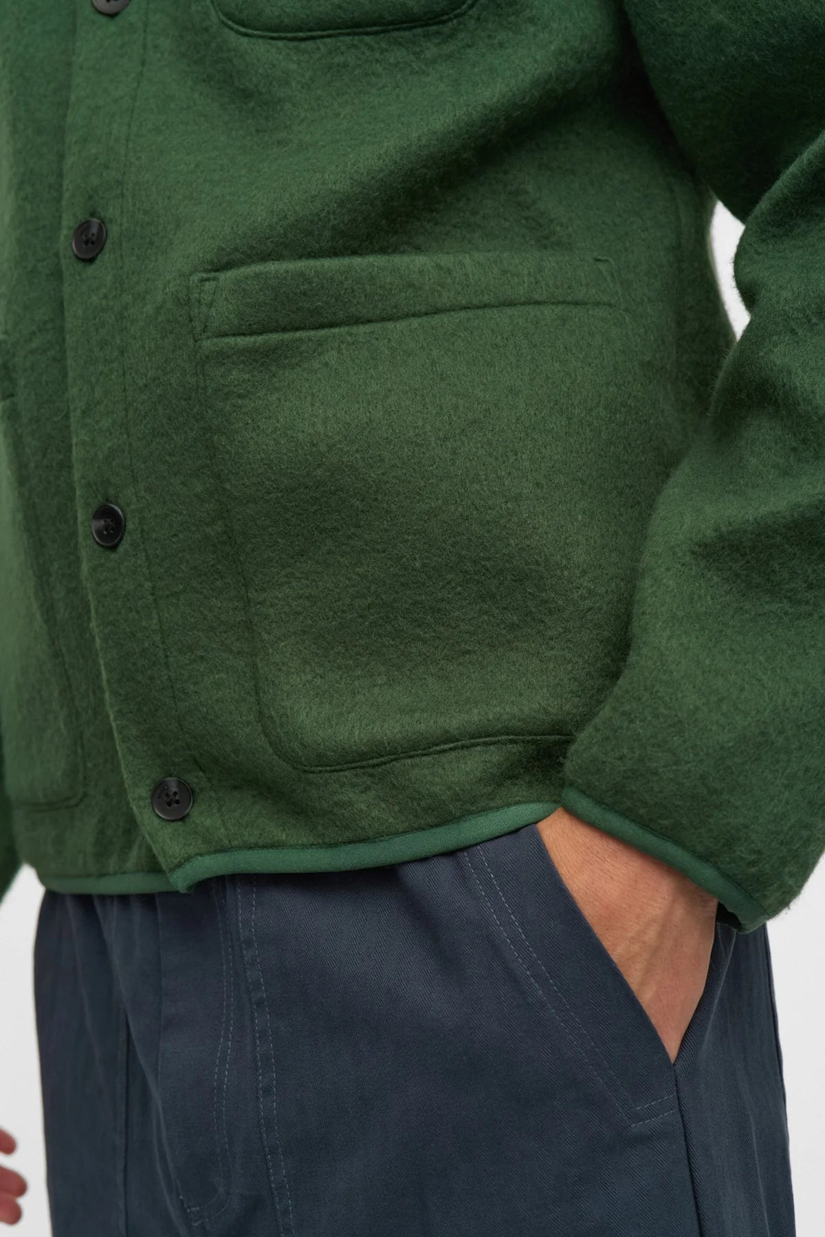OVERSHIRT IN LANA VERDE