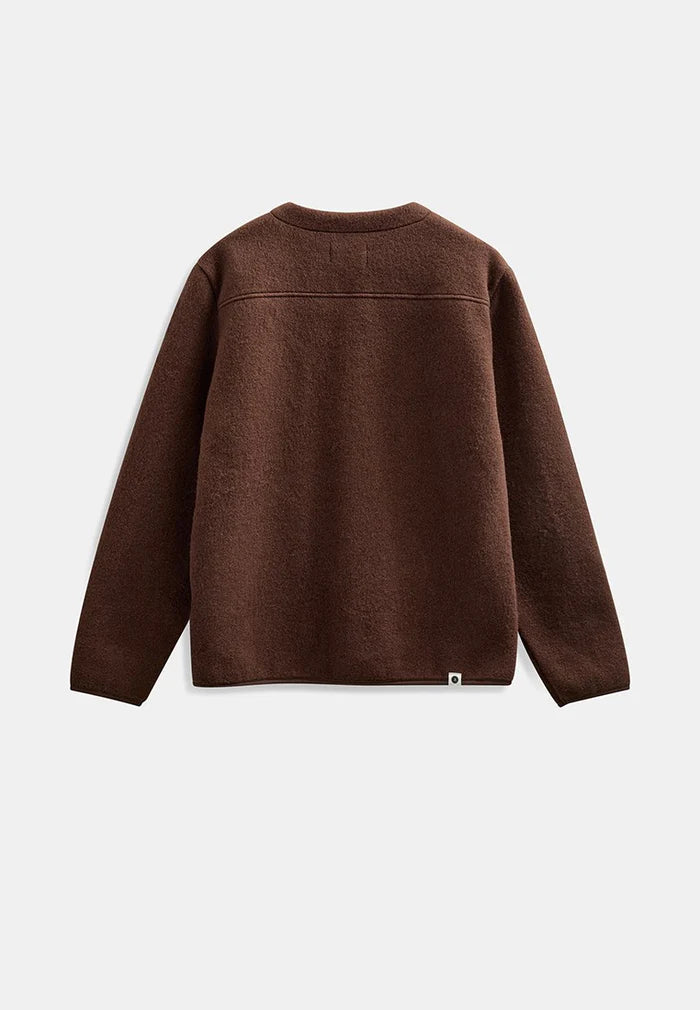 GIACCA IN LANA COTTA CIOCCOLATO