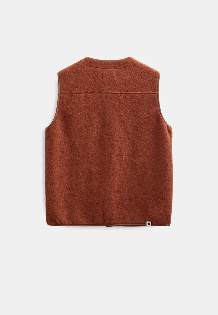 GILET LANA COTTA COCCIO