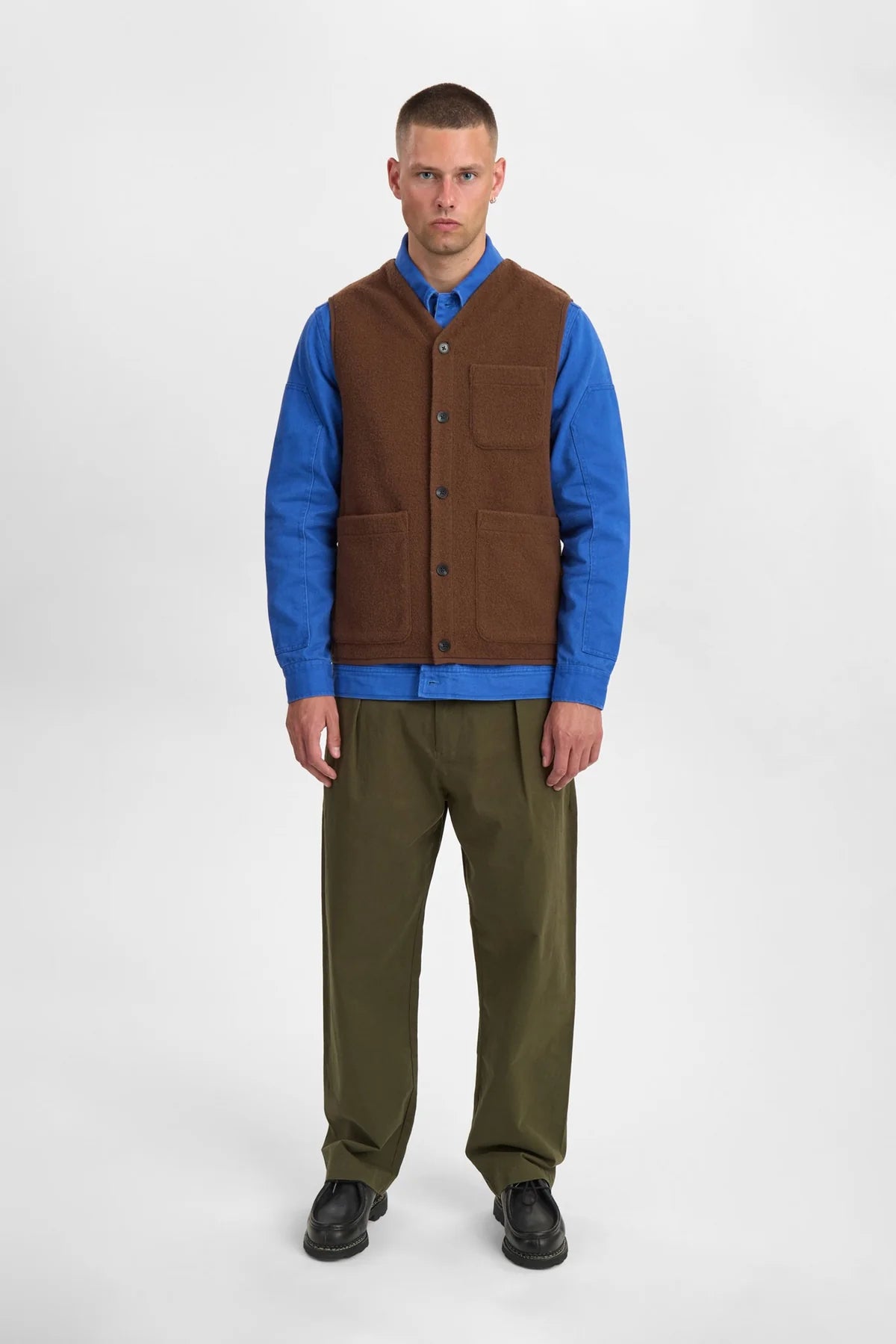 GILET LANA COTTA CIOCCOLATO