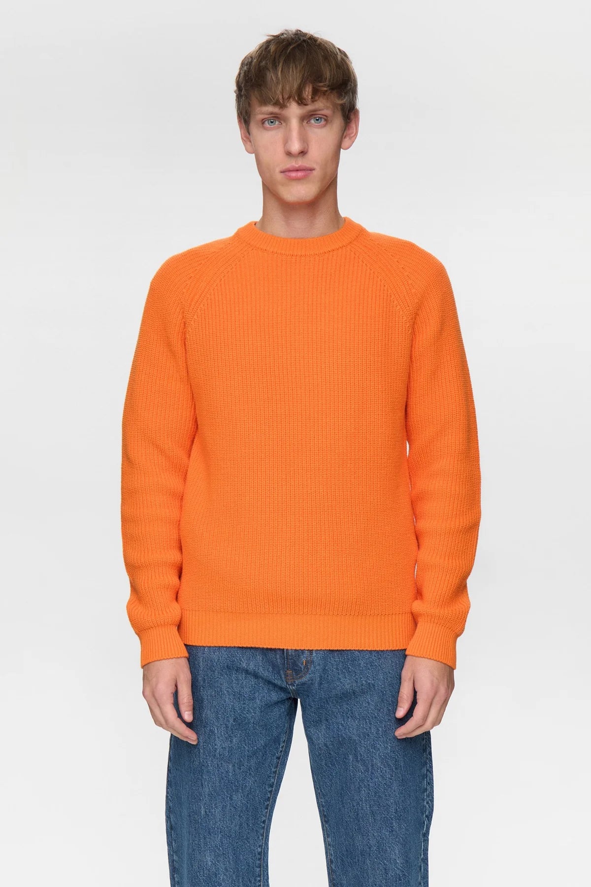 MAGLIONE GIROCOLLO ARANCIONE