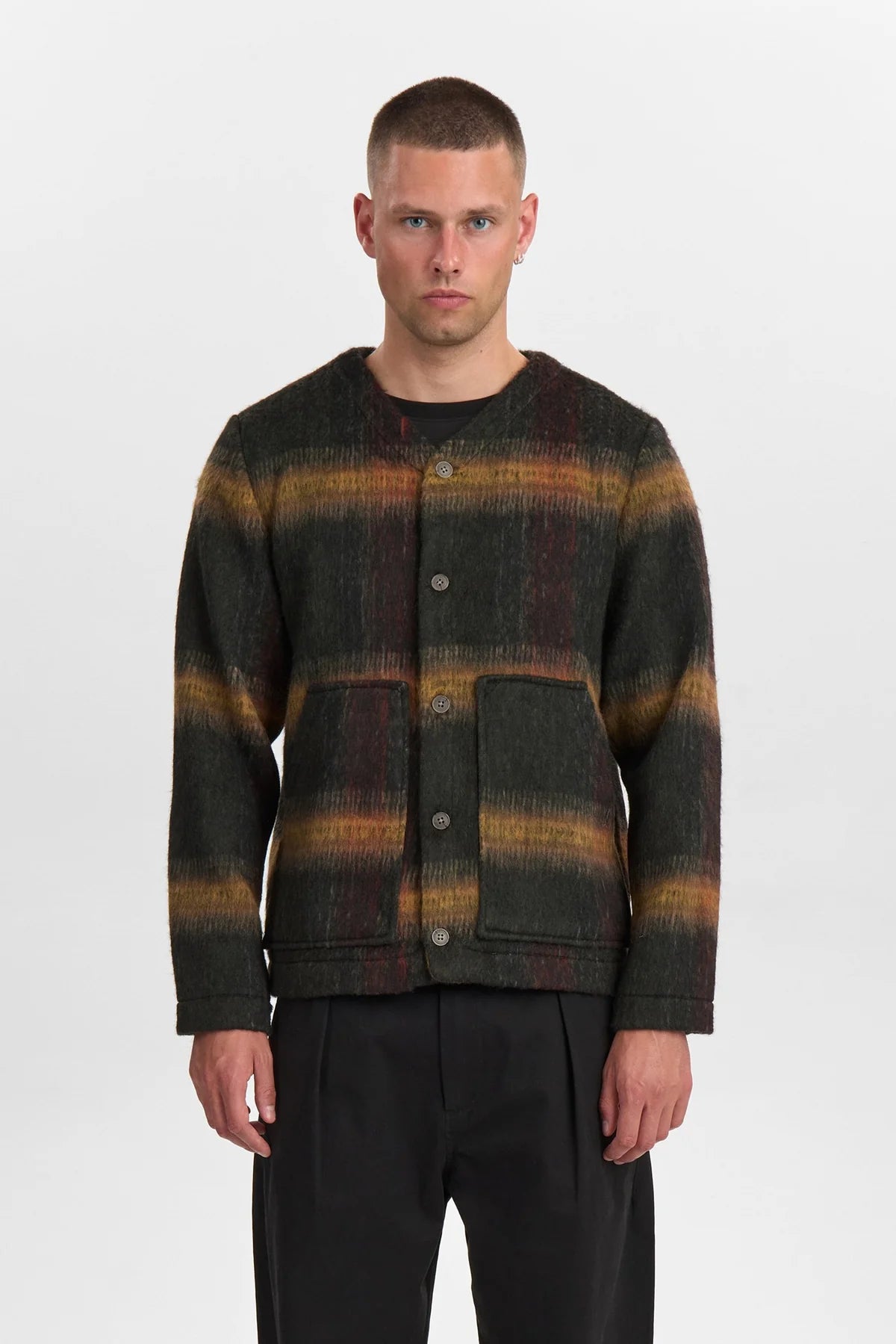 OERSHIRT IN LANA COTTA QUADRO REVERSE