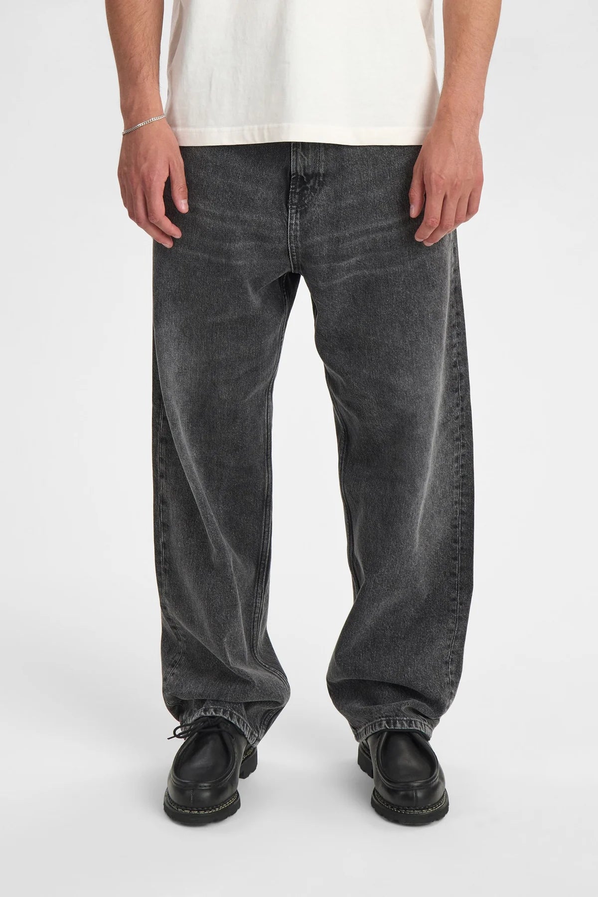 JEANS LOOSE FIT GREY ASH