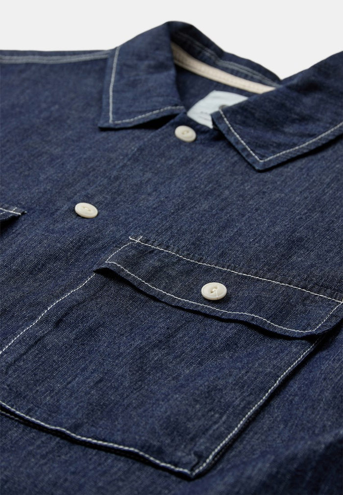 OVERSHIRT IN DENIM BLU