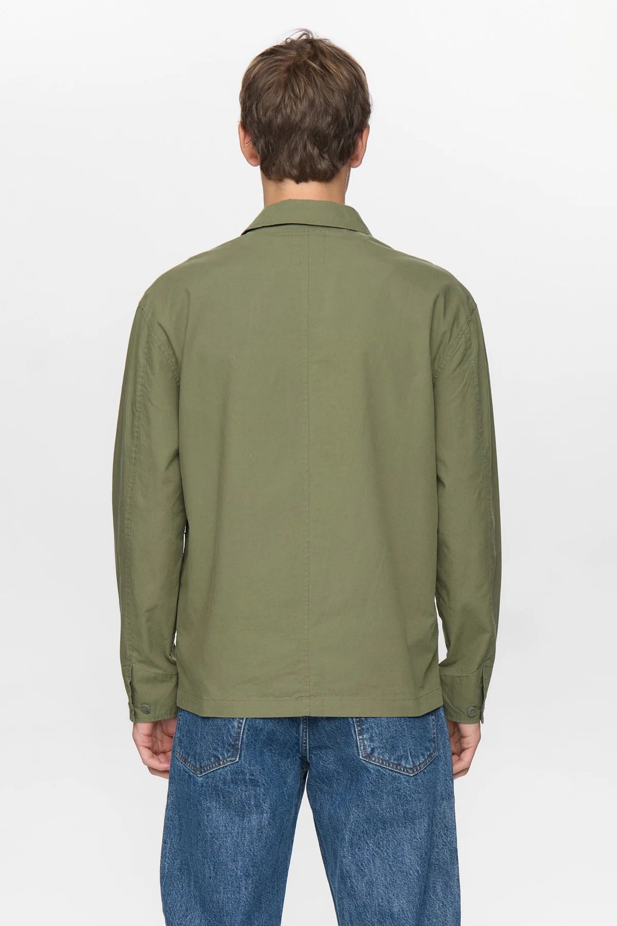 OVERSHIRT IN COTONE VERDE LODEN