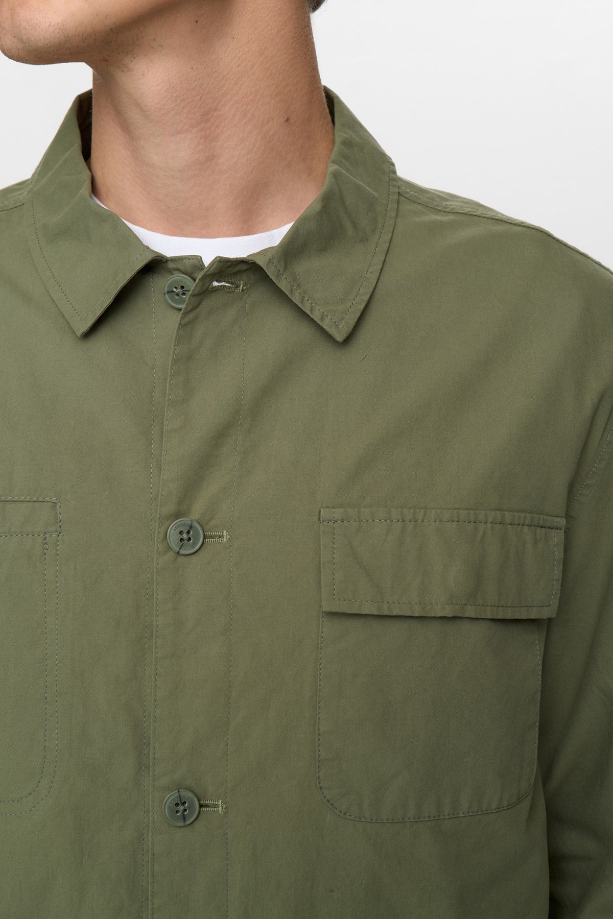 OVERSHIRT IN COTONE VERDE LODEN