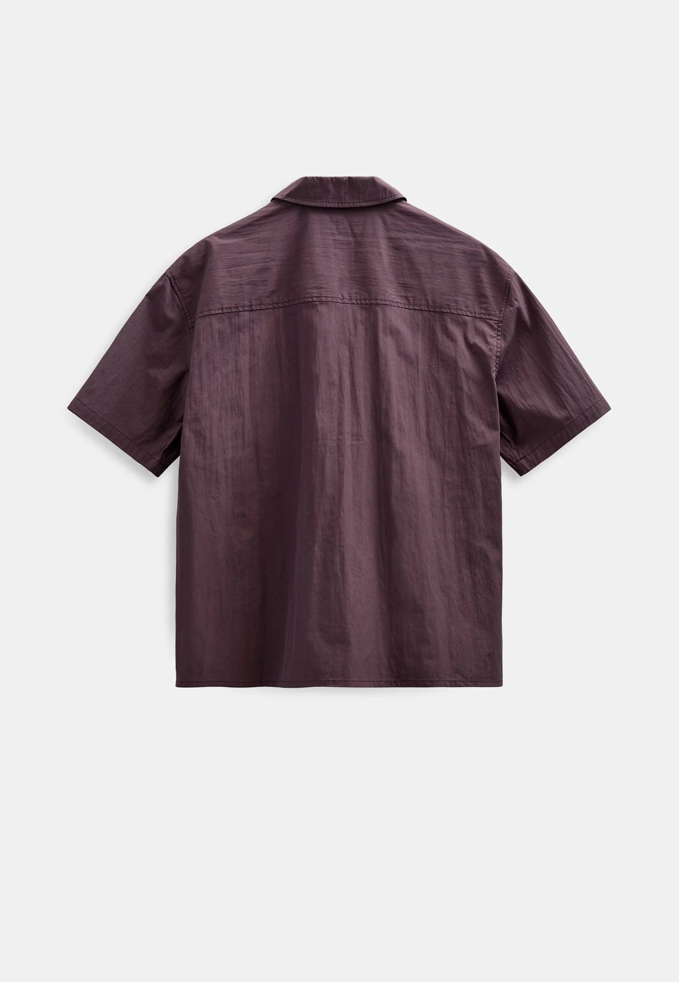 CAMICIA A MANICHE CORTE IN COTONE VINACCIA