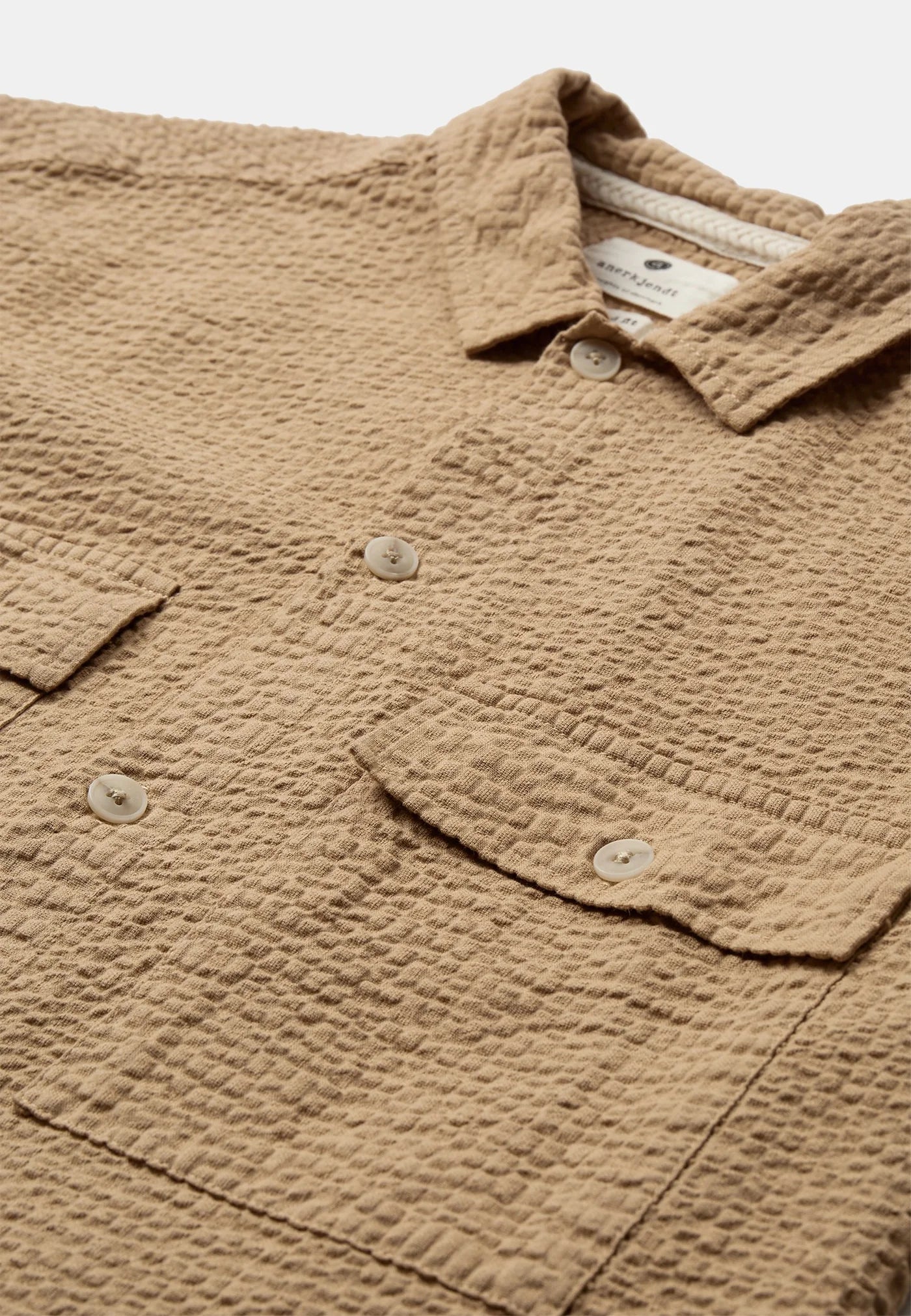 OVERSHIRT A MANICHE CORTE IN COTONE INCENSO