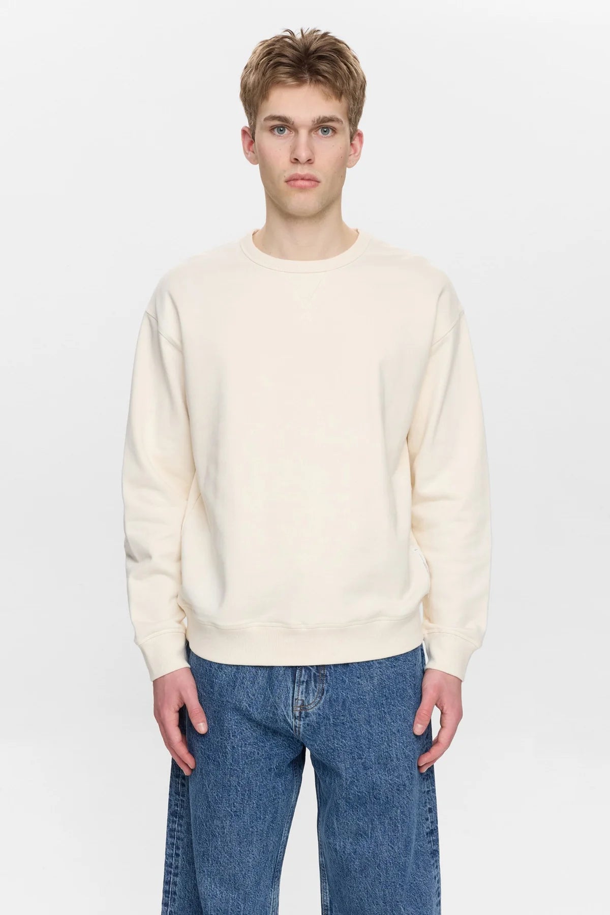 FELPA GIROCOLLO IN COTONE TOFU