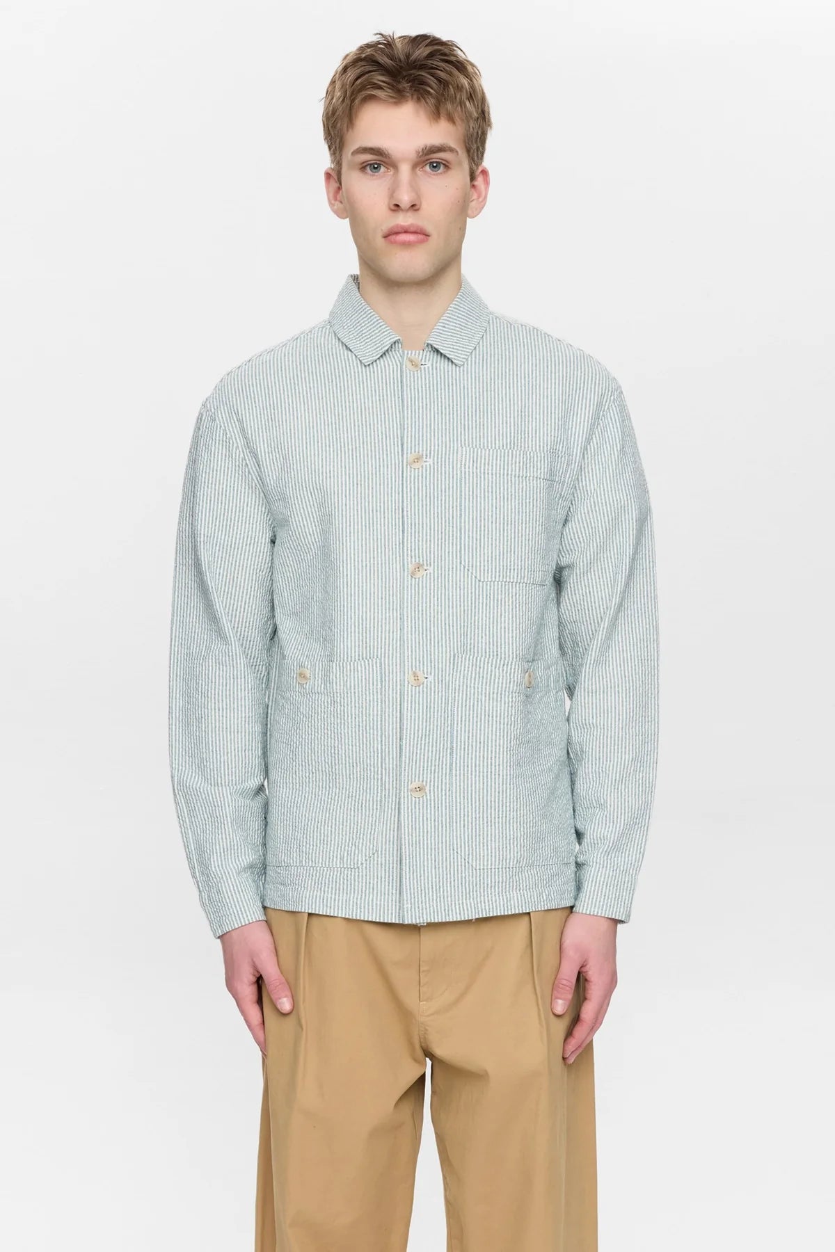 OVERSHIRT A RIGHE IN COTONE TOFU
