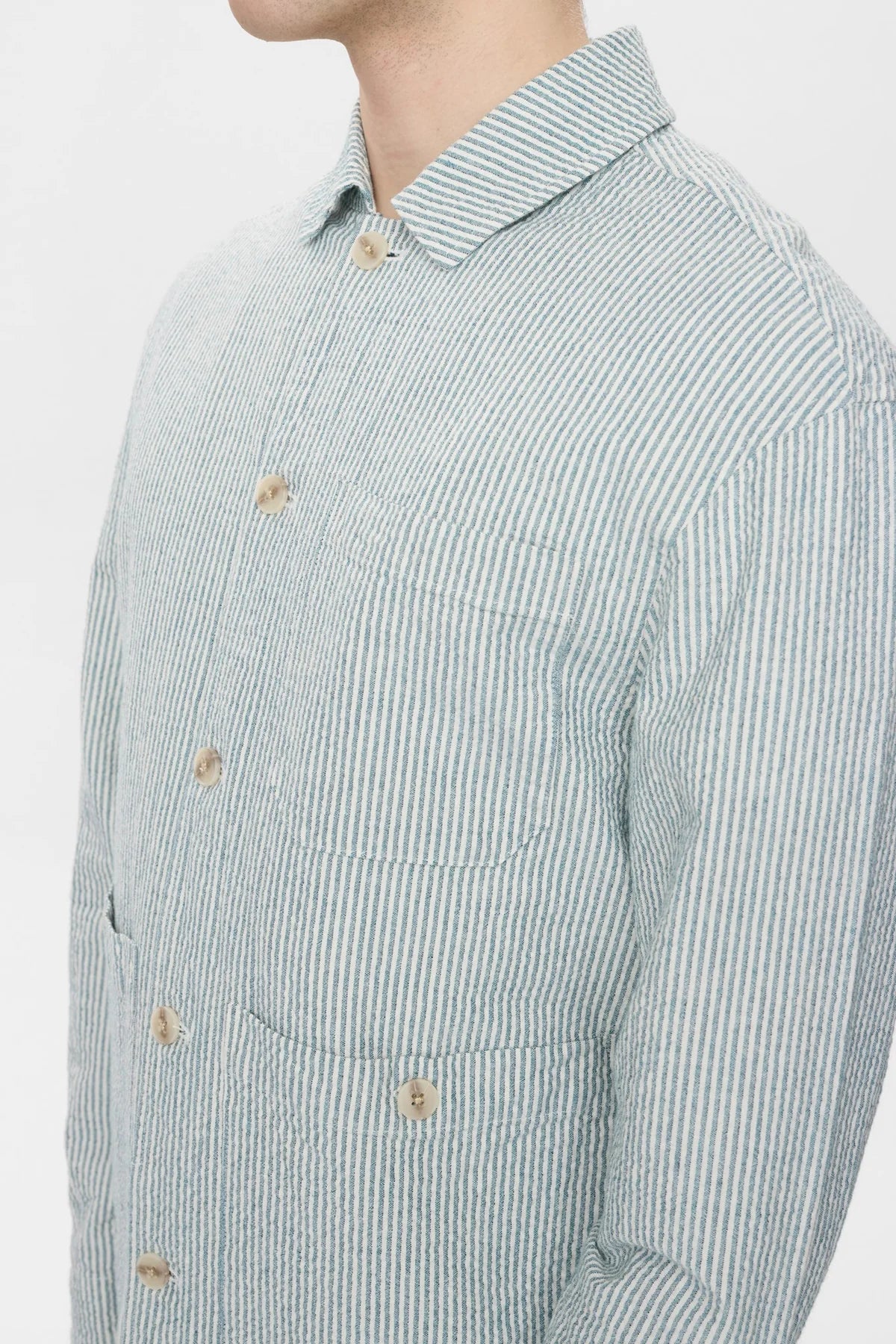 OVERSHIRT A RIGHE IN COTONE TOFU