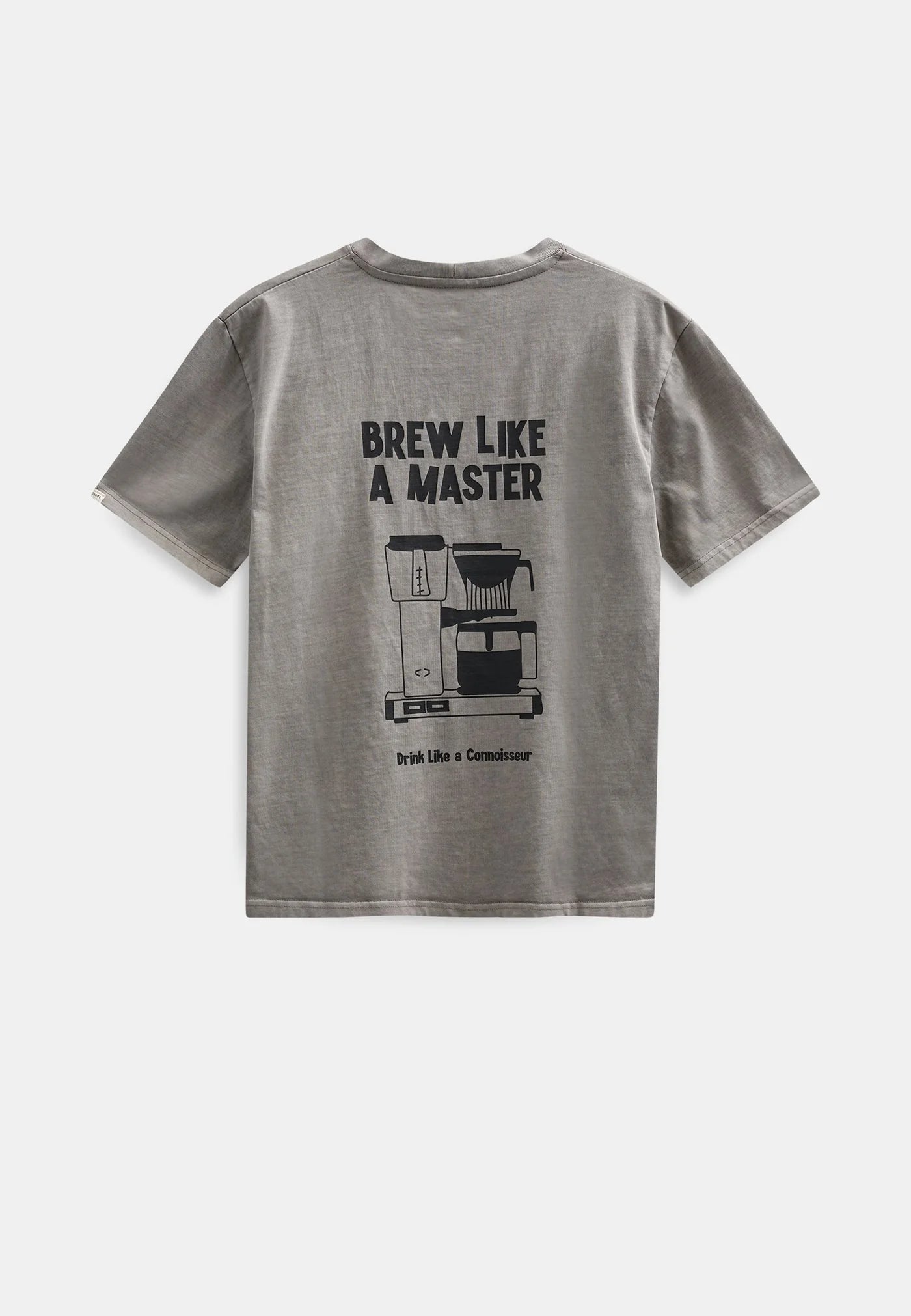 T-SHIRT CON GRAFICA IN COTONE GRIGIO