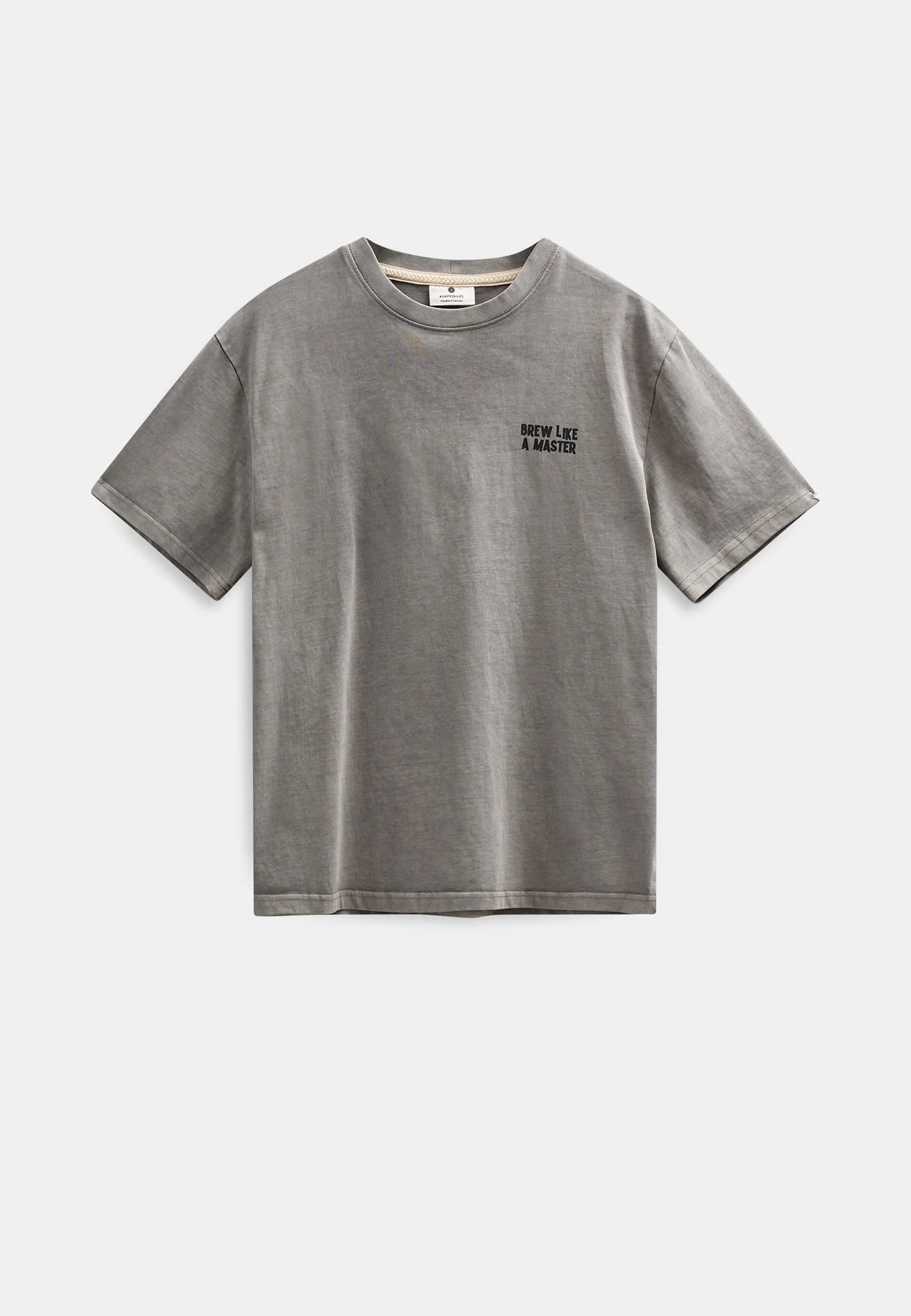 T-SHIRT CON GRAFICA IN COTONE GRIGIO