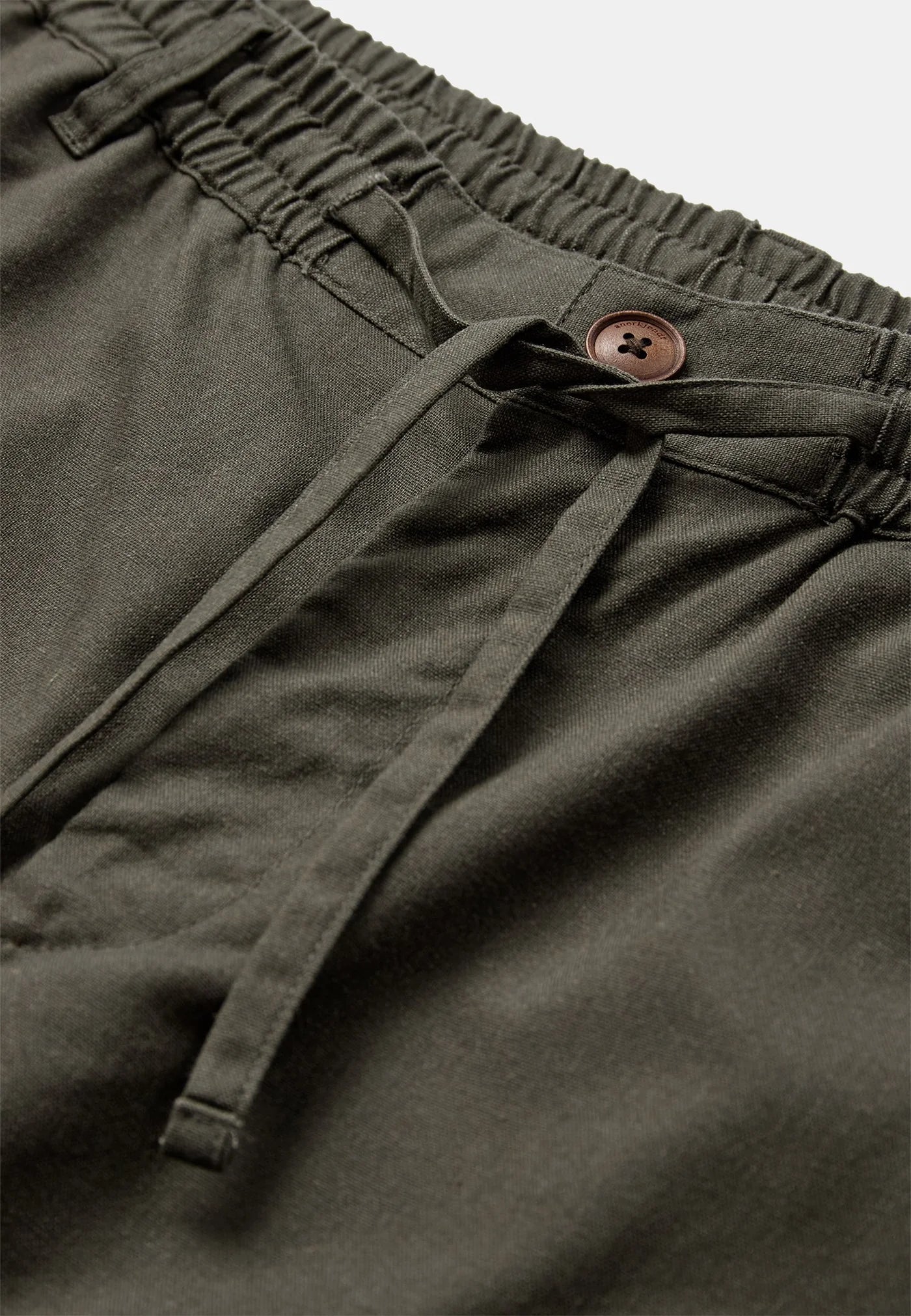 PANTALONI IN LINO/COTONE/VISCOSA VERDE FORESTA