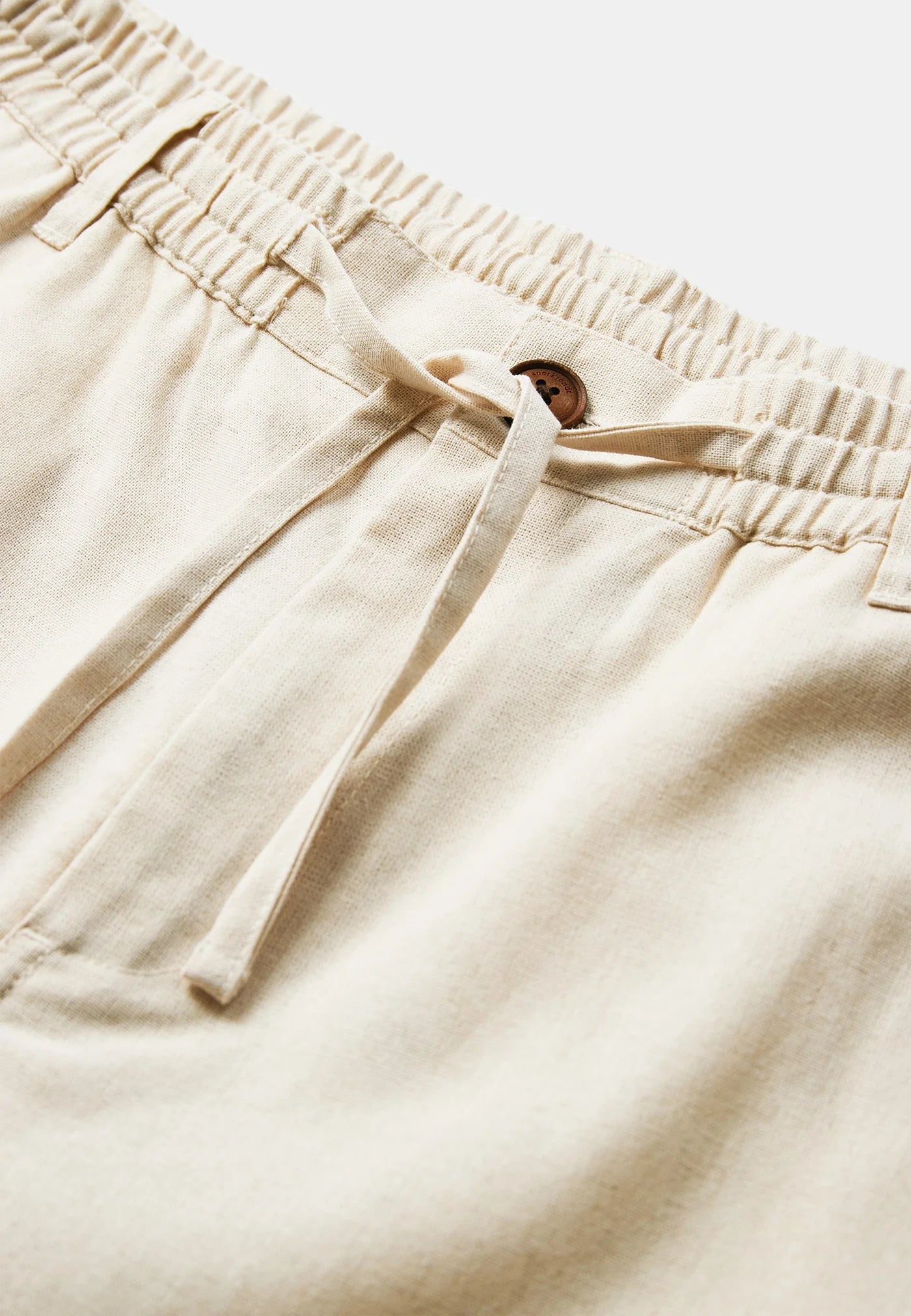 PANTALONI IN LINO/COTONE/VISCOSA BEIGE
