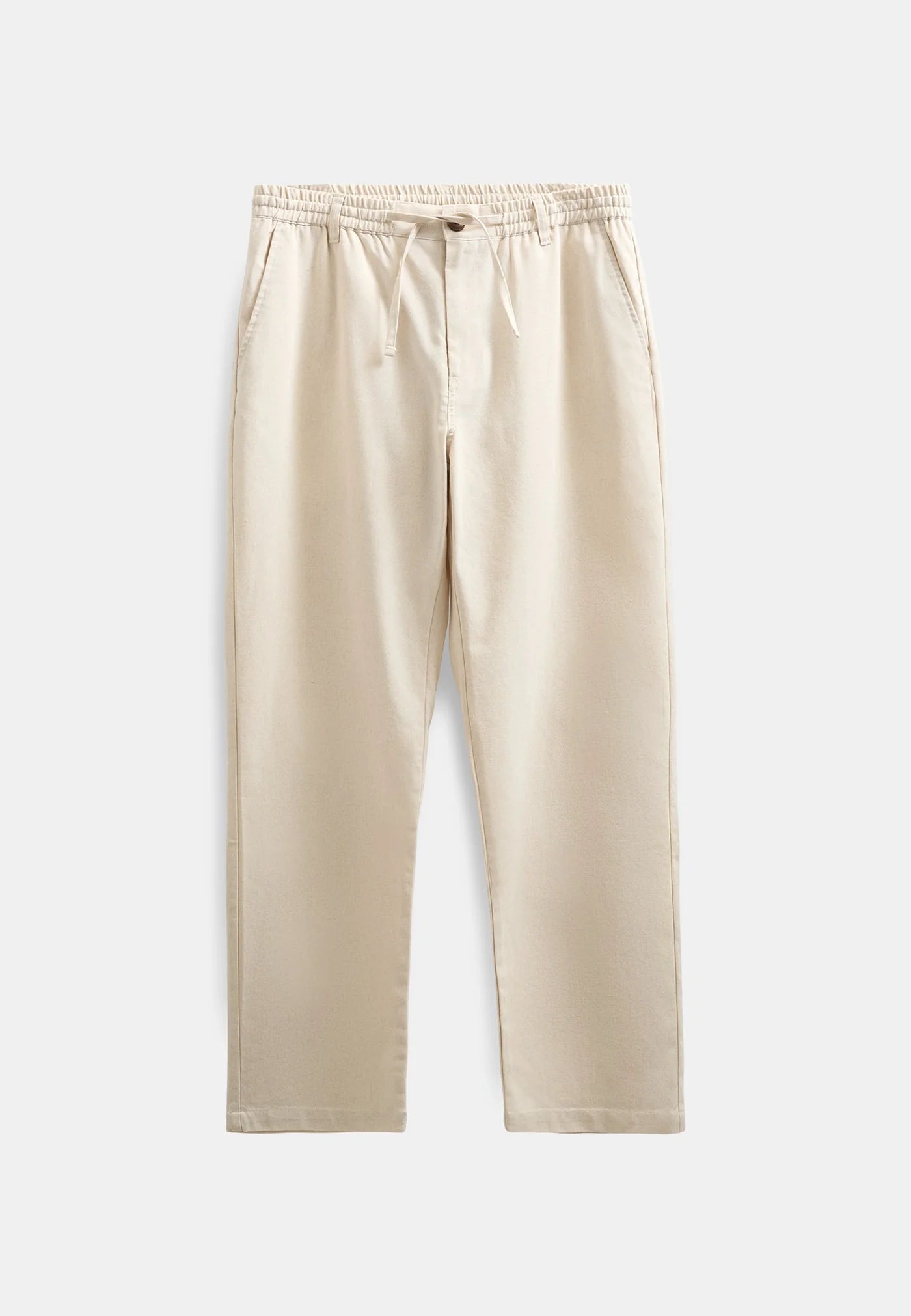 PANTALONI IN LINO/COTONE/VISCOSA BEIGE