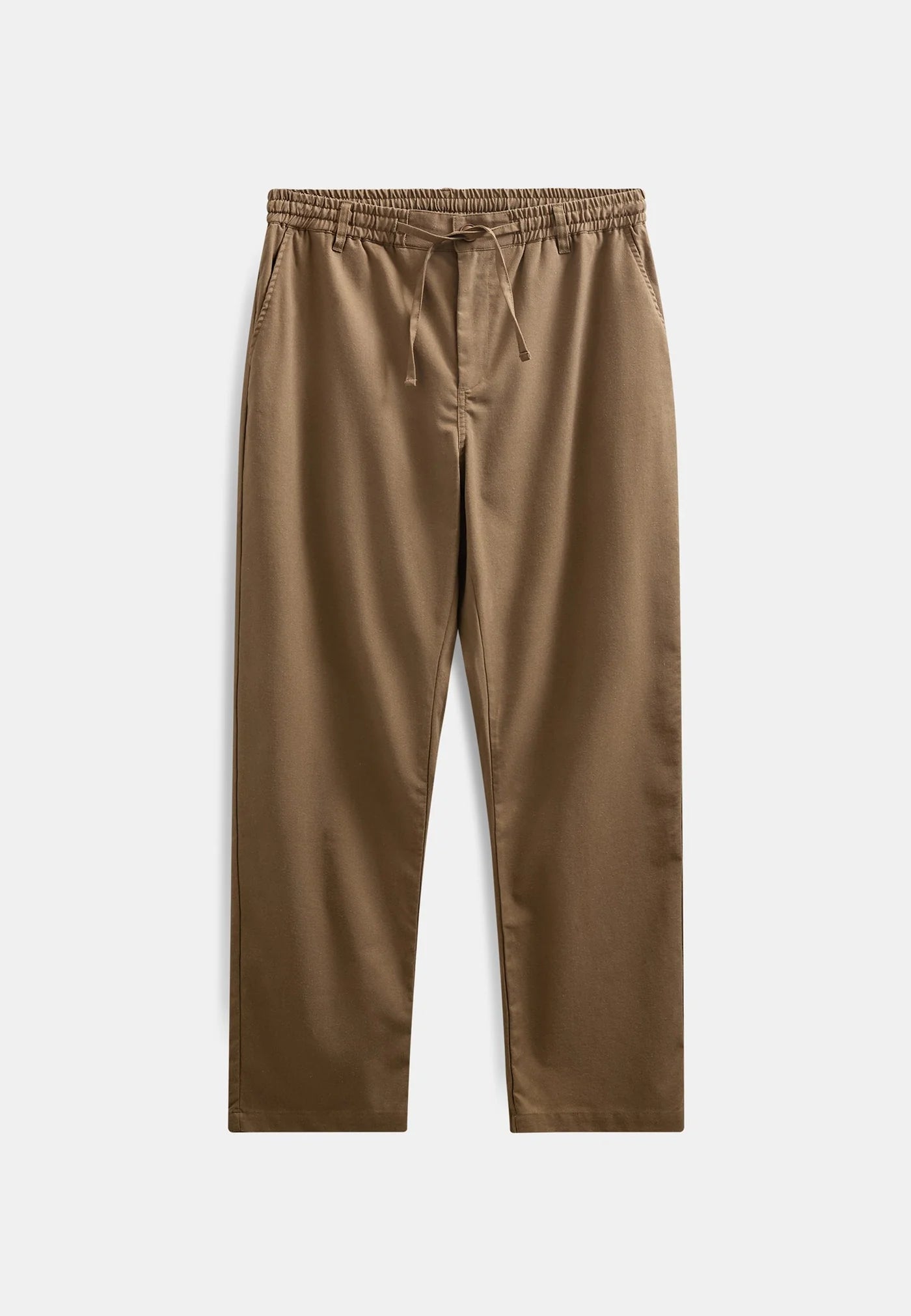 PANTALONI IN LINO/COTONE/VISCOSA MARRONE