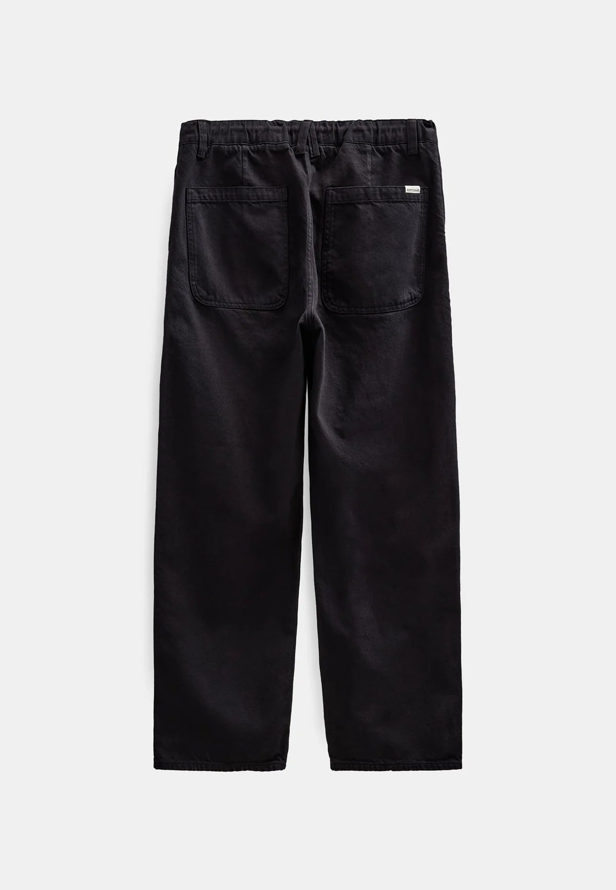 PANTALONI IN TWILL DI COTONE NERO CAVIAR