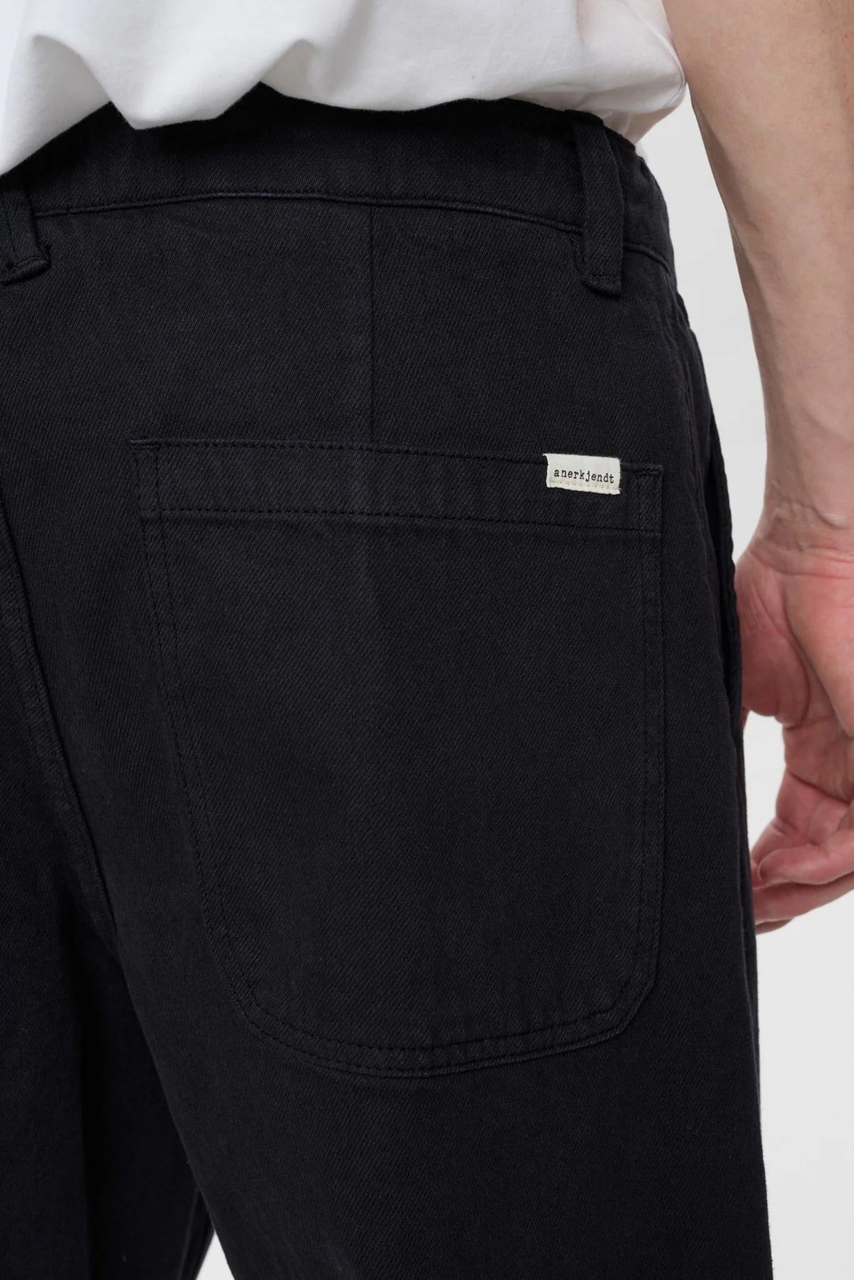 PANTALONI IN TWILL DI COTONE NERO CAVIAR