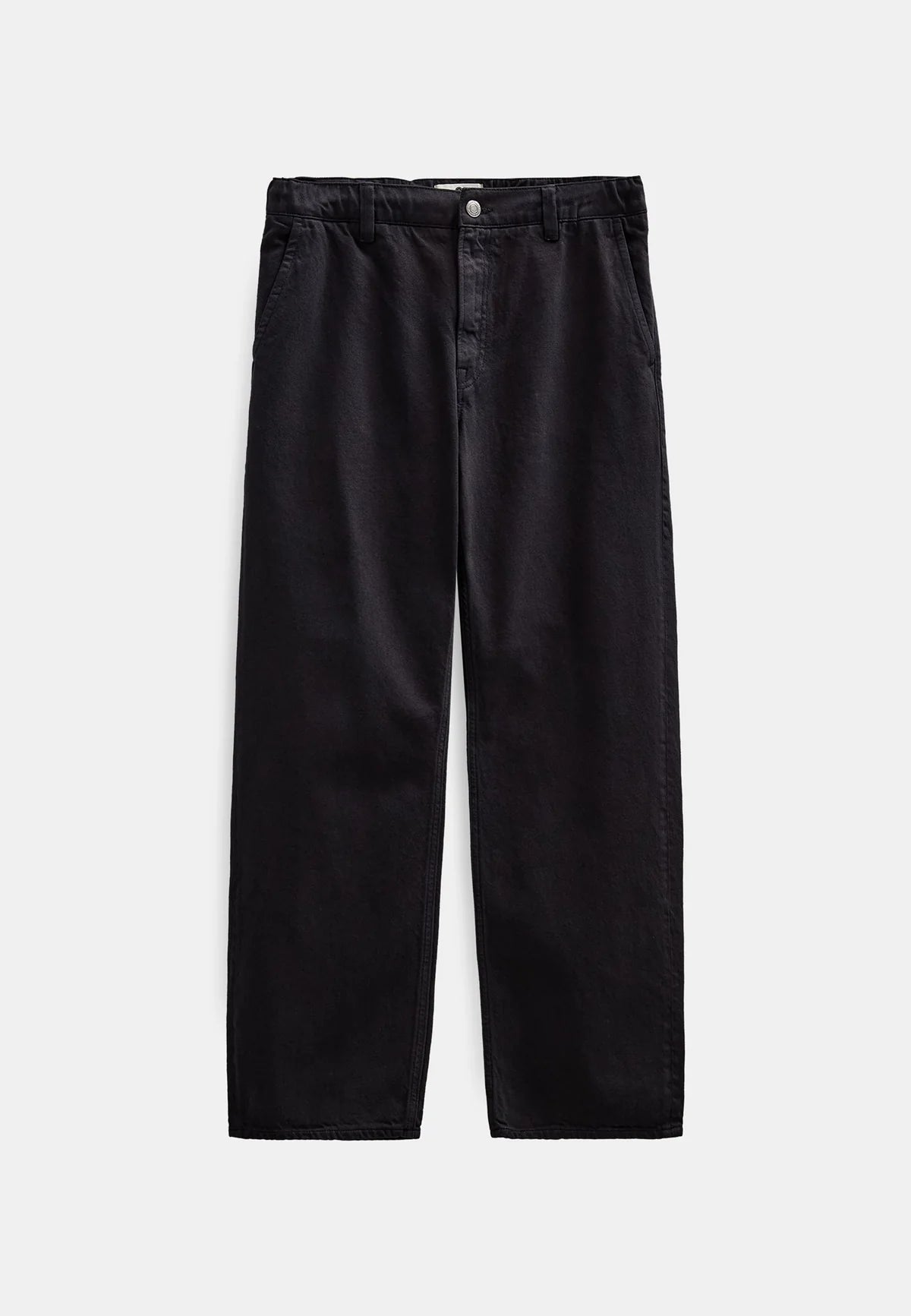 PANTALONI IN TWILL DI COTONE NERO CAVIAR