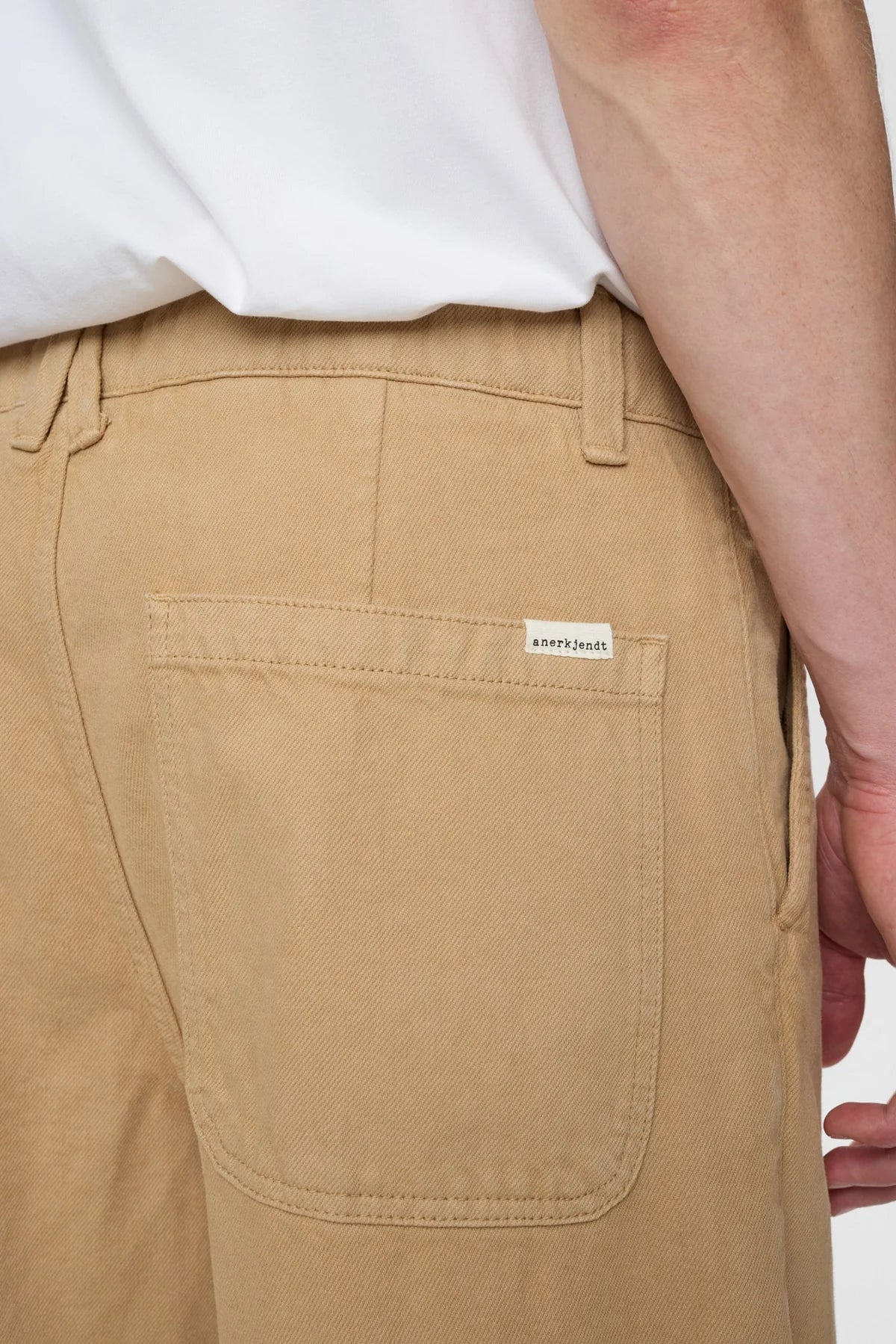 PANTALONI RELAXED FIT IN COTONE MARRONE CHIARO