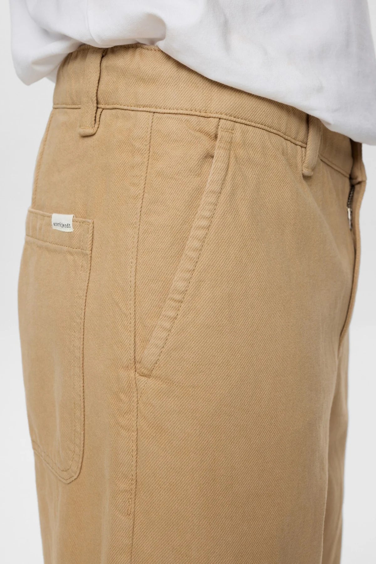 PANTALONI RELAXED FIT IN COTONE MARRONE CHIARO