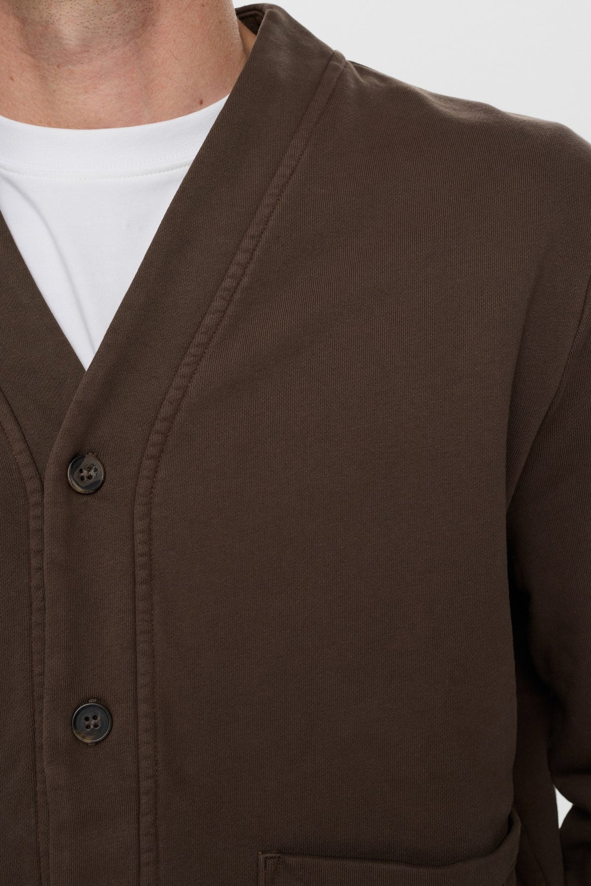 CARDIGAN IN COTONE MARRONE