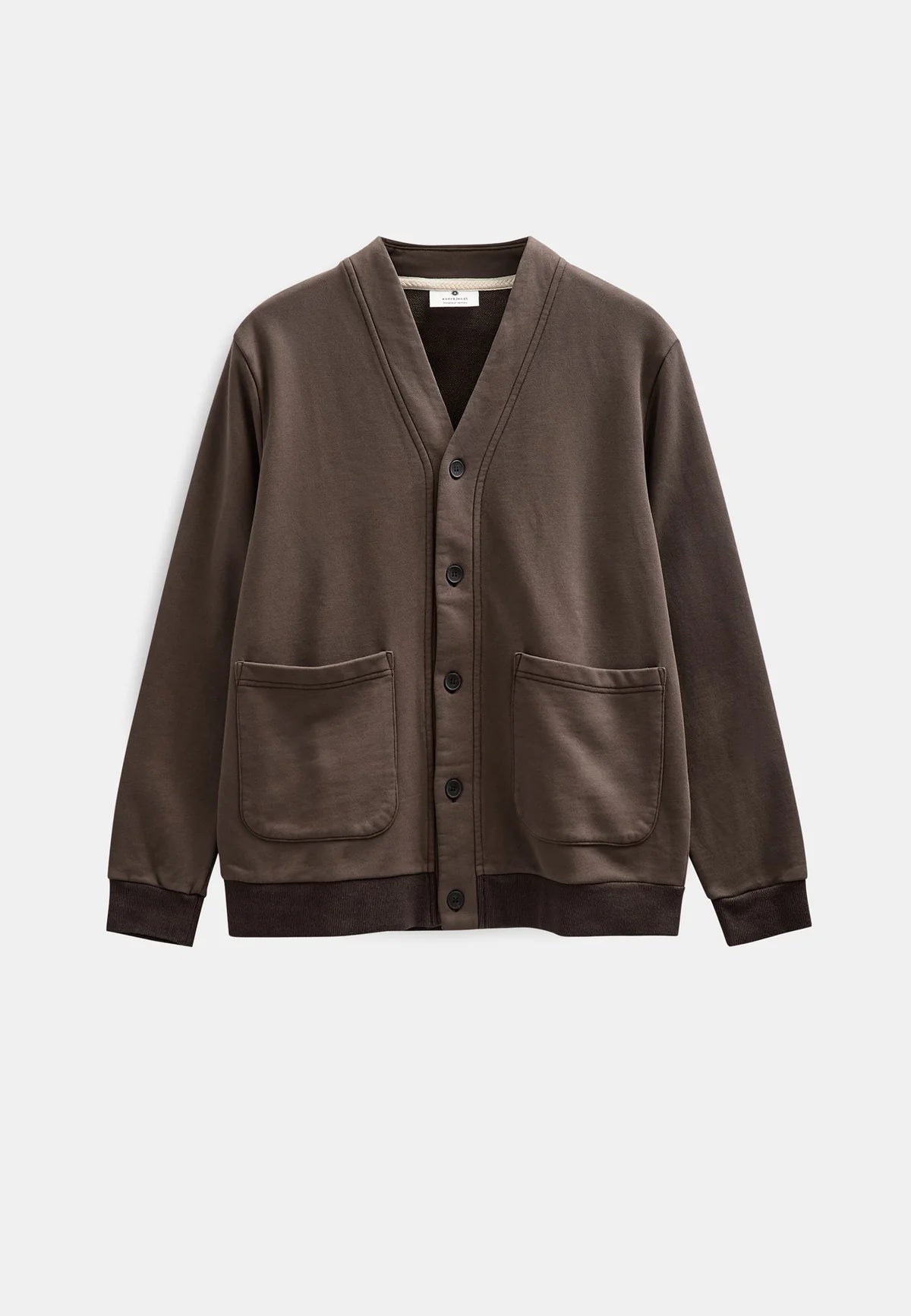 CARDIGAN IN COTONE MARRONE