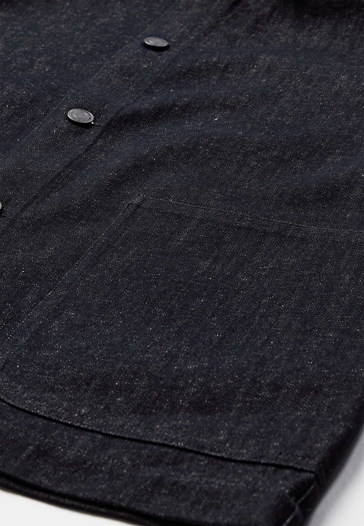 OVERSHIRT DENIM IN COTONE E LINO BLU SCURO