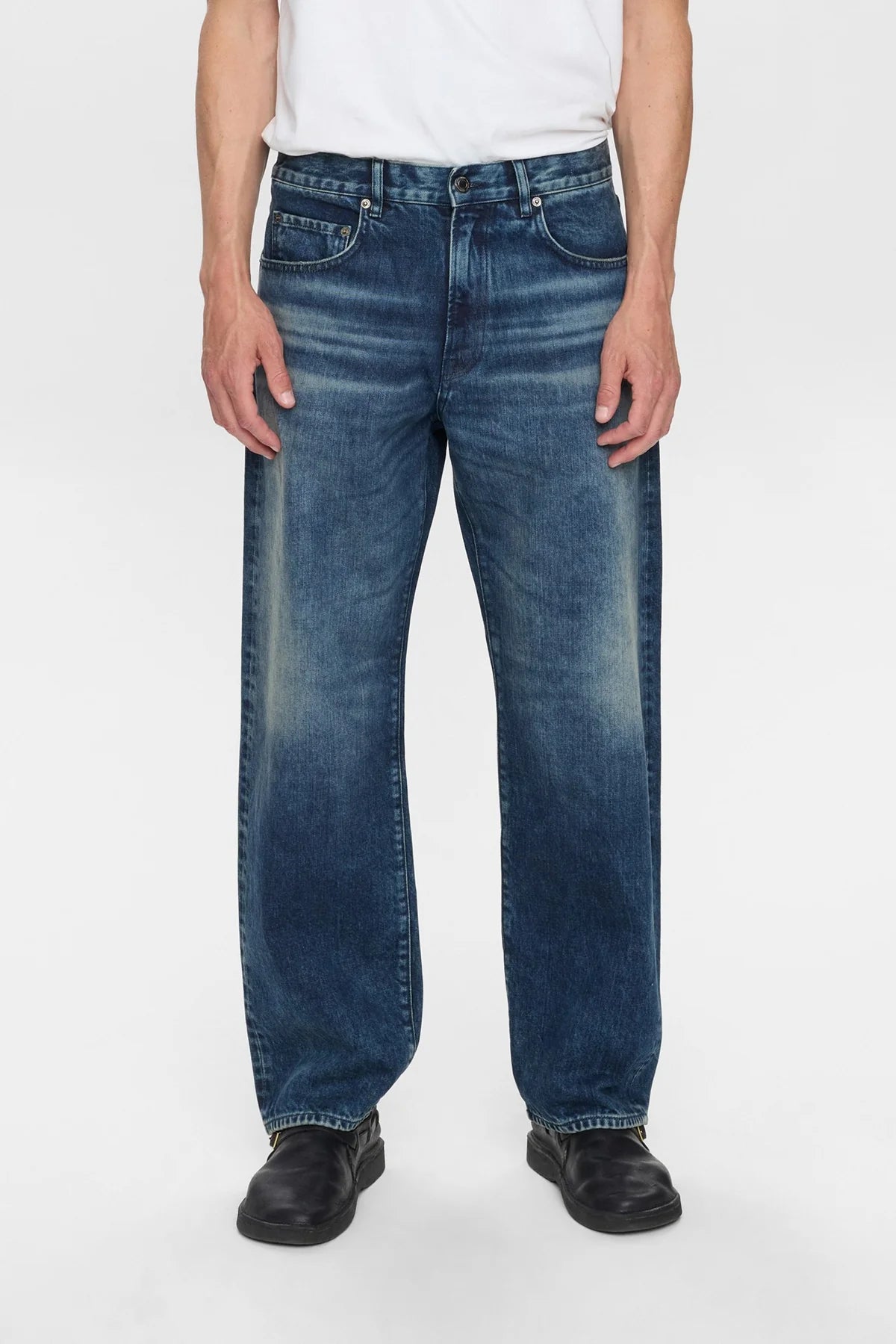 JEANS IN COTONE BLU VINTAGE