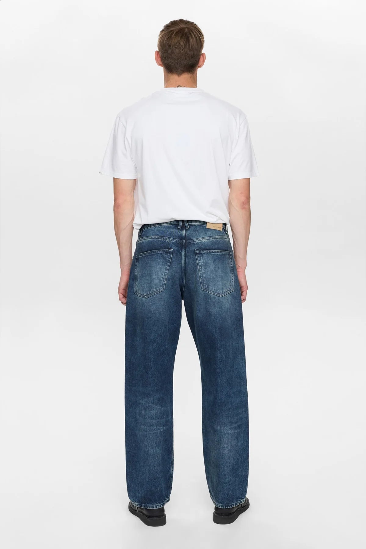 JEANS IN COTONE BLU VINTAGE
