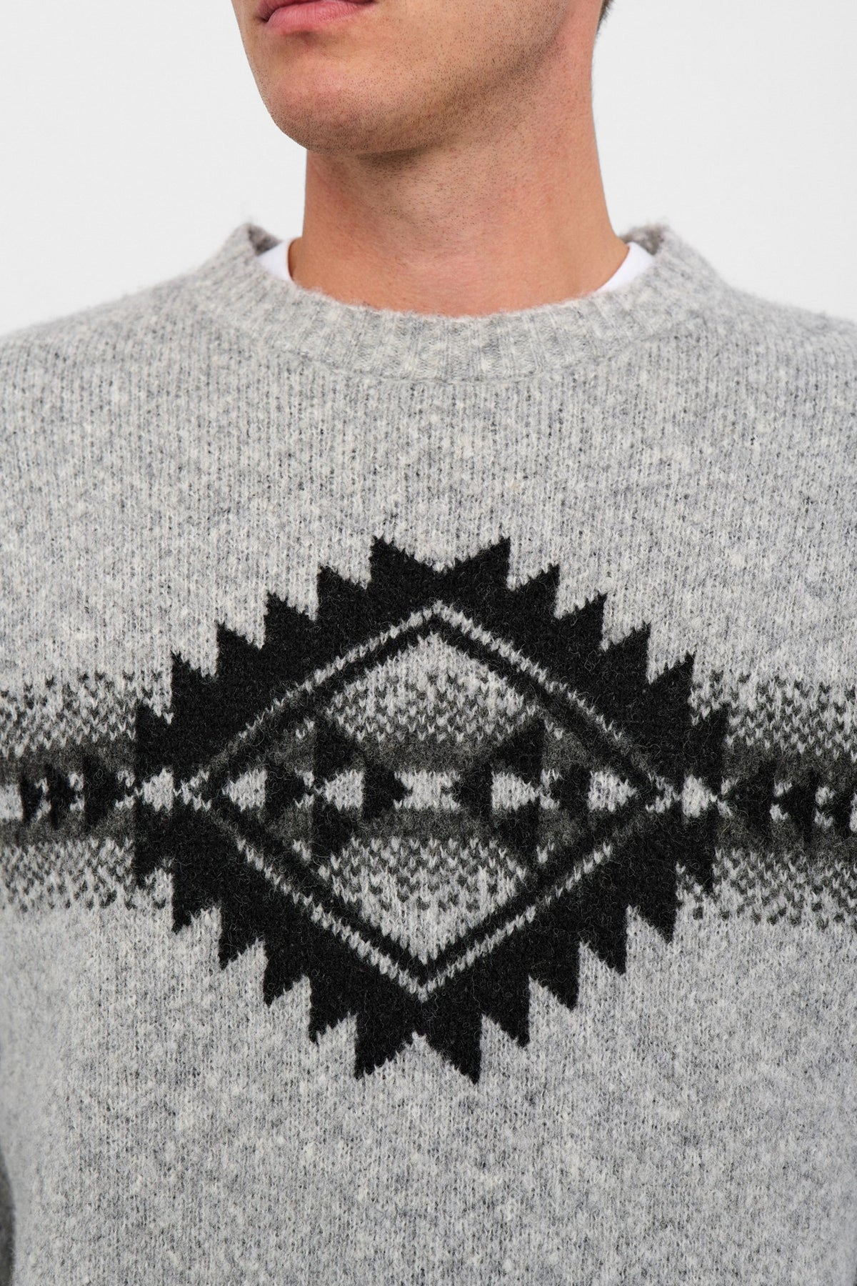 MAGLIONE IN MAGLIA FINE GRIGIO TOFU
