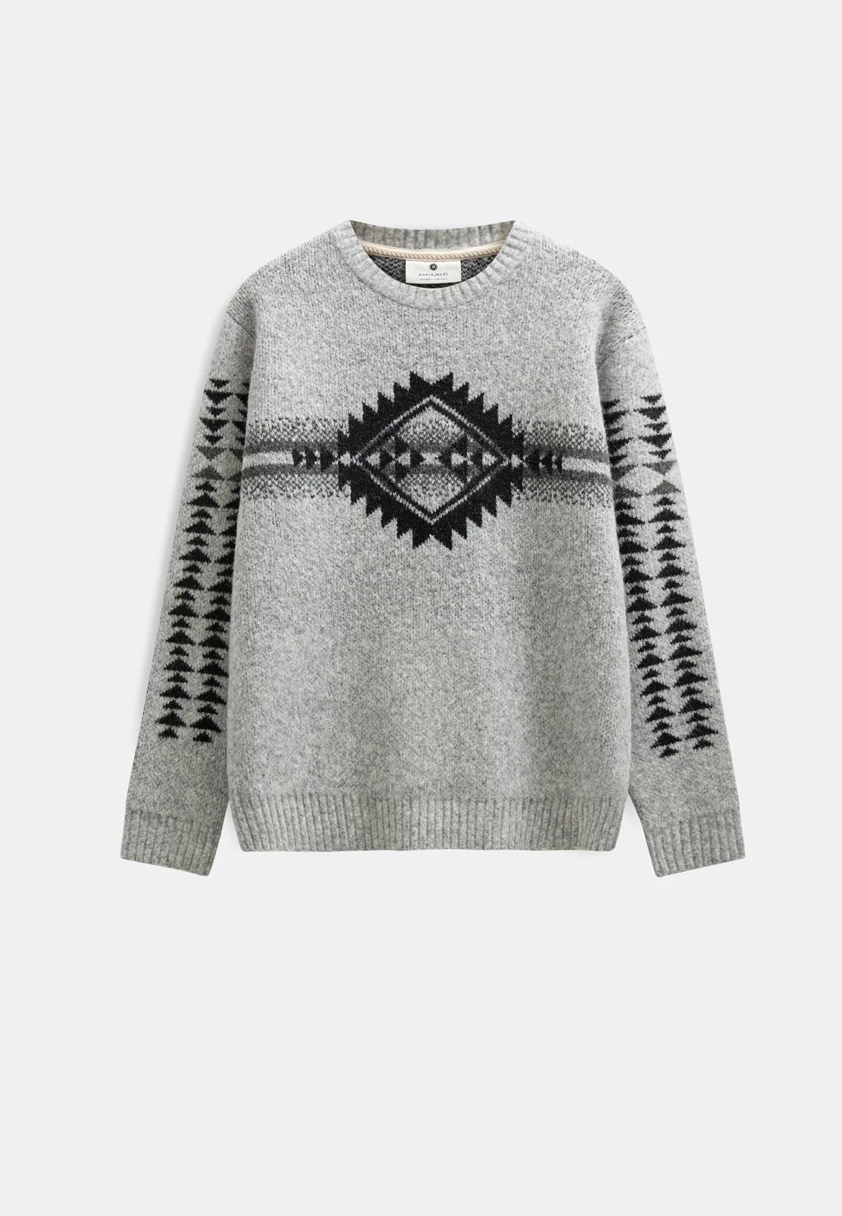 MAGLIONE IN MAGLIA FINE GRIGIO TOFU