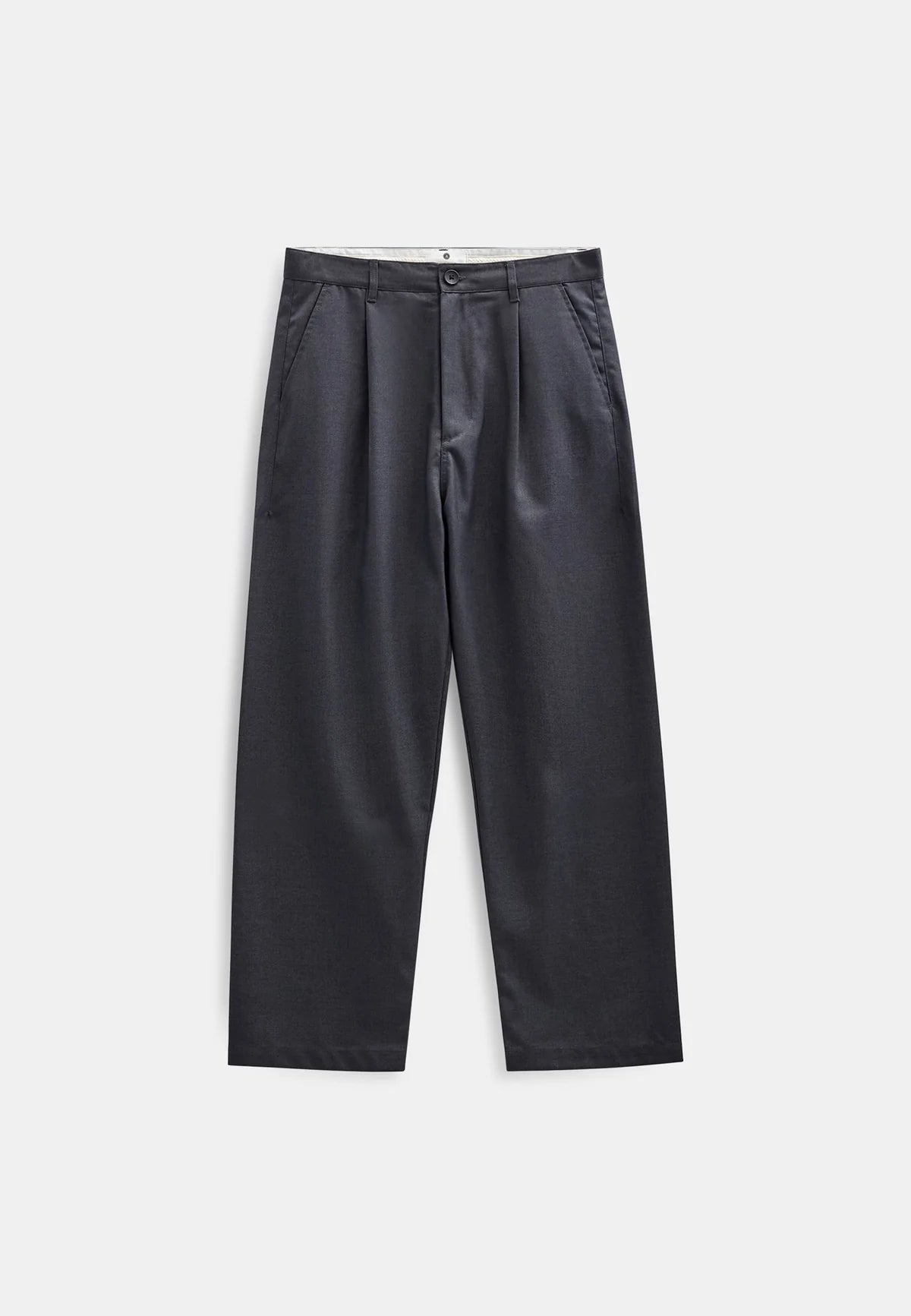 PANTALONE LOOSE FIT IN LANA GRIGIO