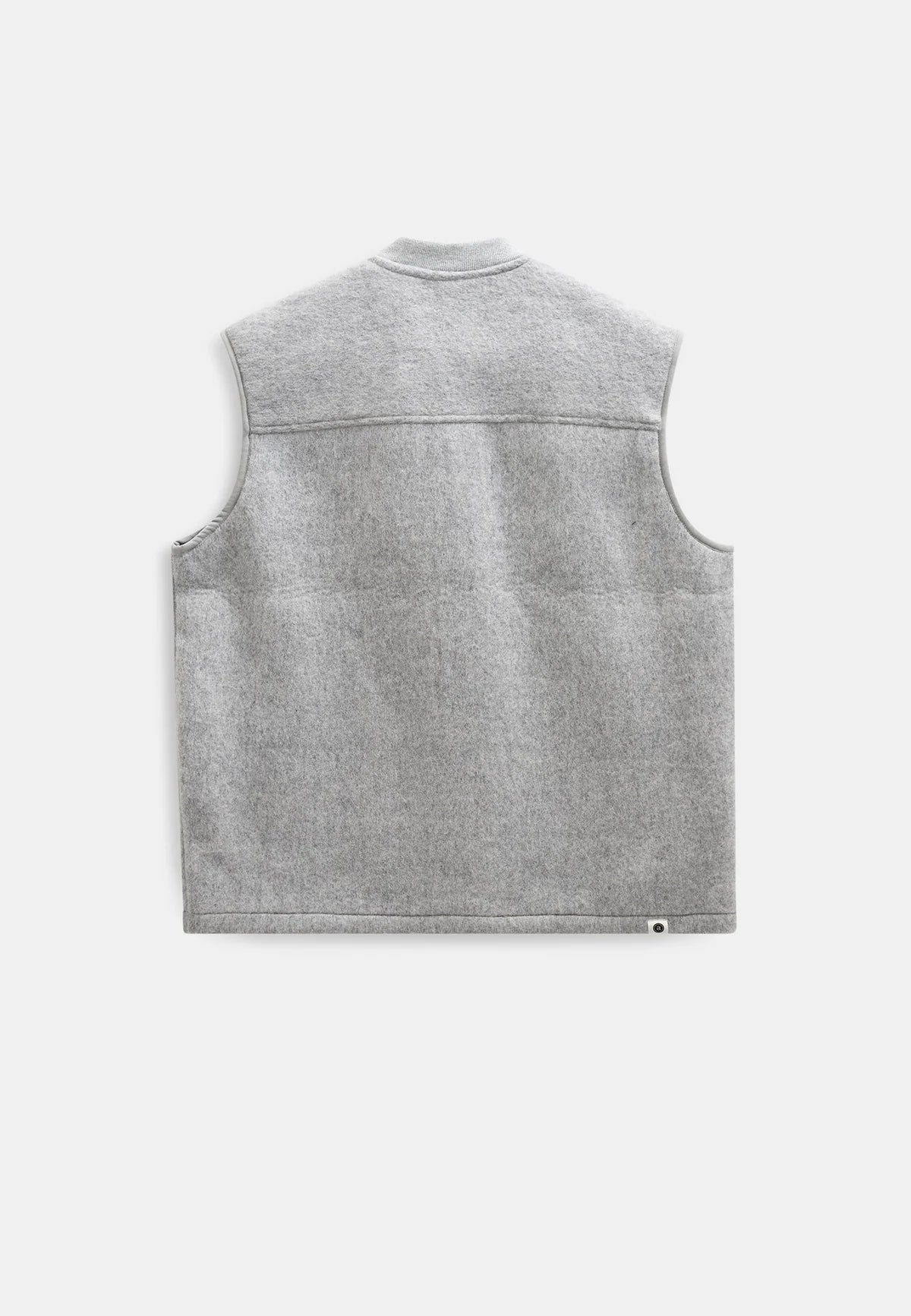 GILET IN LANA GRIGIO CHIARO