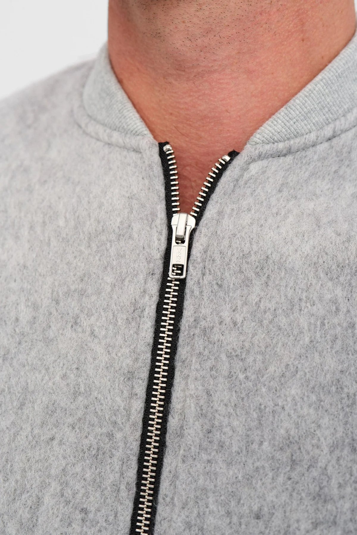 GILET IN LANA GRIGIO CHIARO